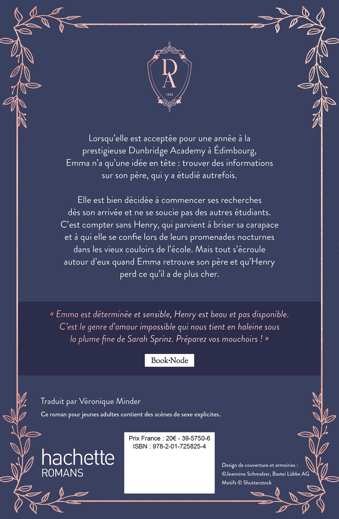 Dunbridge Academy - tome 1 L'histoire d'un premier amour, une douce romance slow-burn - Sarah Sprinz - HACHETTE ROMANS