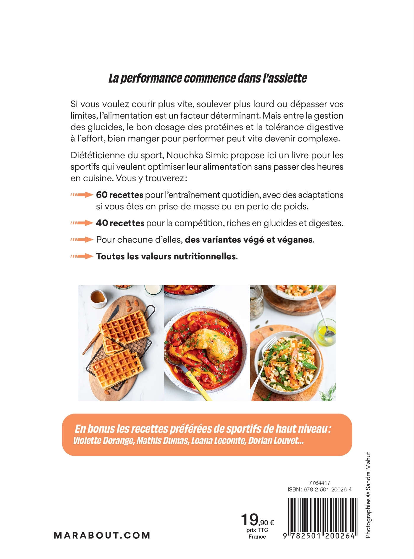 Les 100 recettes du sportif - Nouchka SIMIC - MARABOUT