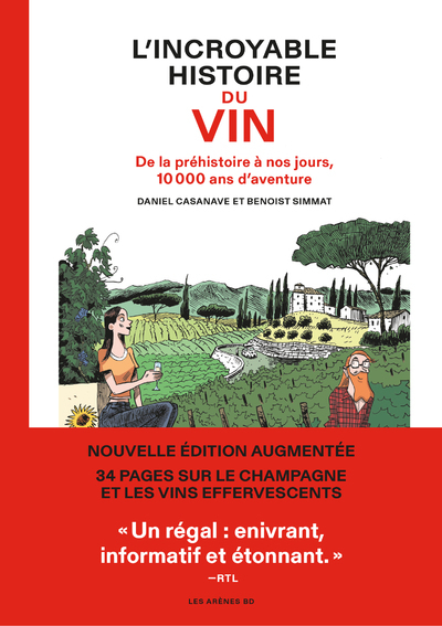 L'Incroyable histoire du vin - De la préhistoire à nos jours, 10 000 ans d'aventure - Benoist Simmat, Daniel Casanave - LES ARENES BD