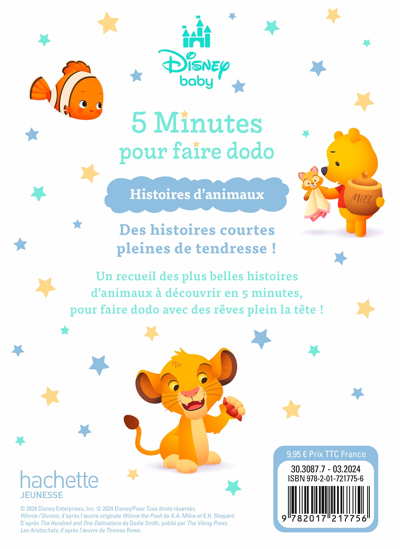 DISNEY BABY - 5 minutes pour faire dodo (0-3 ans) - Histoires d'animaux - XXX - DISNEY HACHETTE