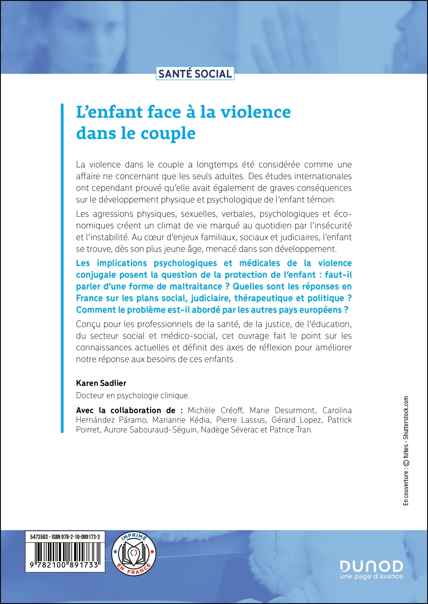 L'enfant face à la violence dans le couple - 2e éd. - Karen Sadlier - DUNOD
