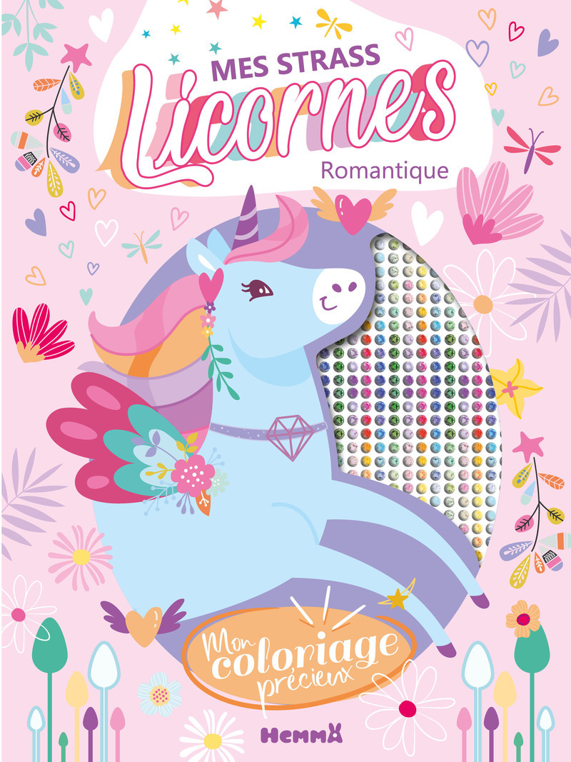 Mon coloriage précieux - Mes strass licornes - Romantique -  - HEMMA