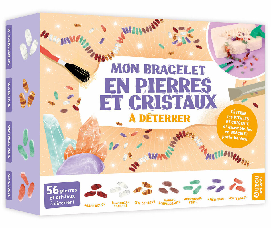 Mon bracelet en pierres et cristaux à déterrer -  - AUZOU