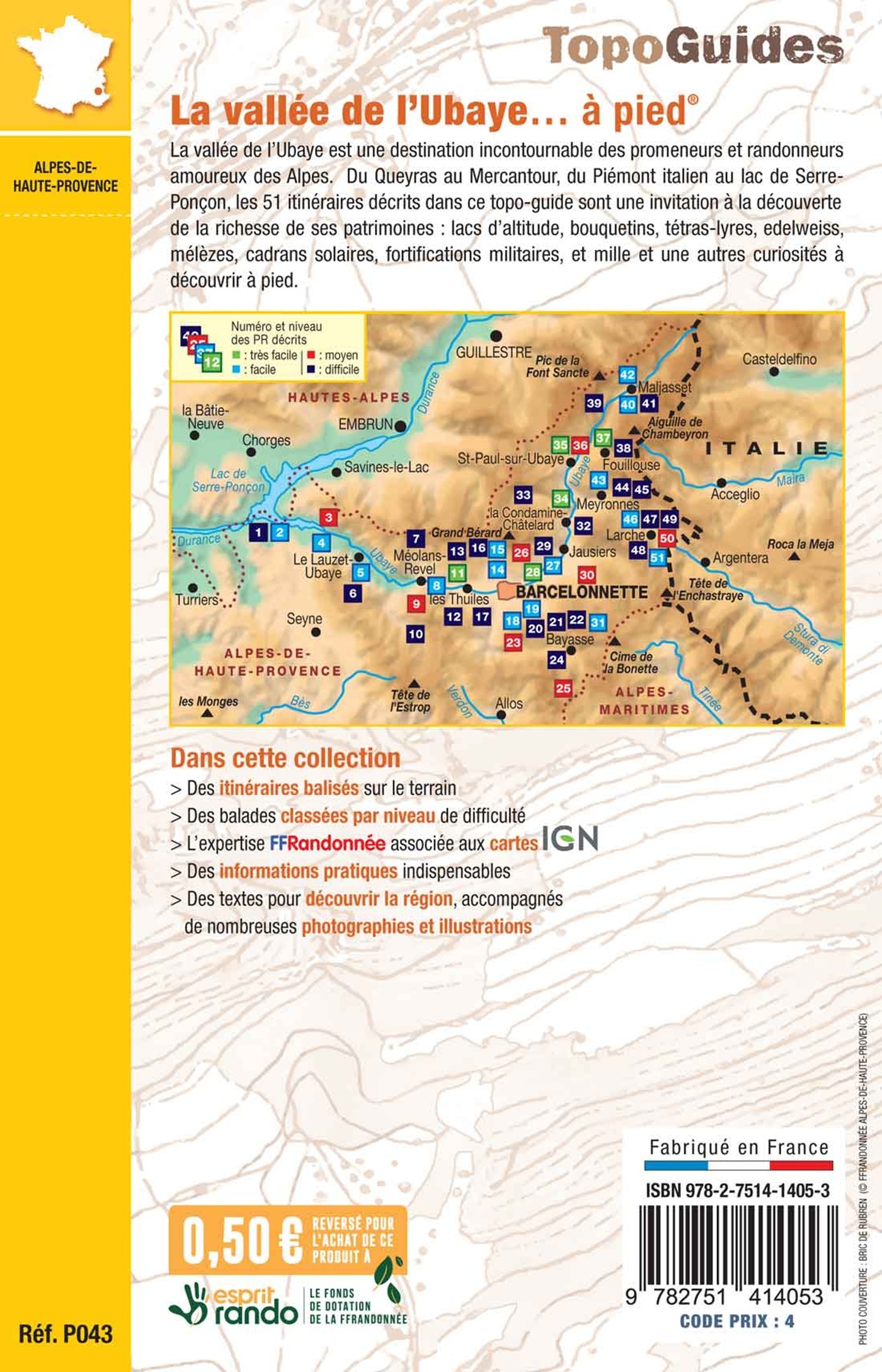 La vallée de l'Ubaye à pied - ERICK ALEXANDERSON ROSAS,  Collectif - FFRP