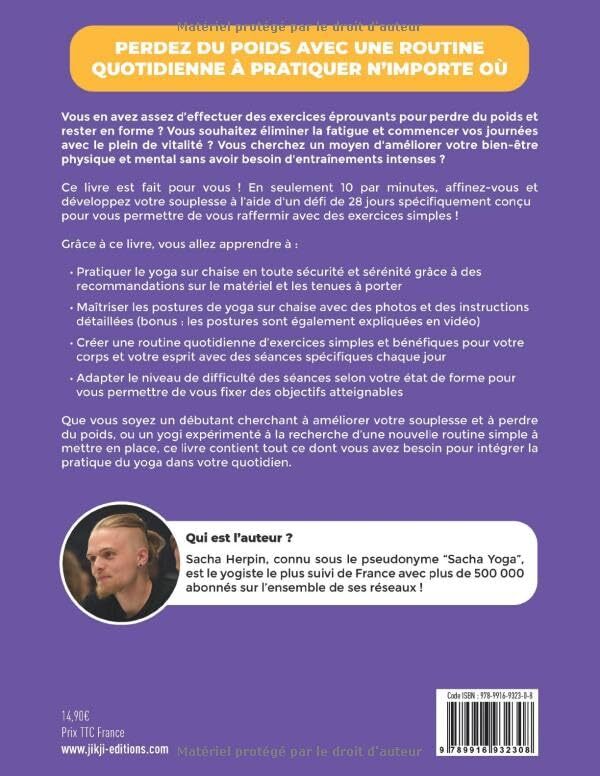 Le yoga sur chaise pour maigrir - Sacha Herpin - JIKJI