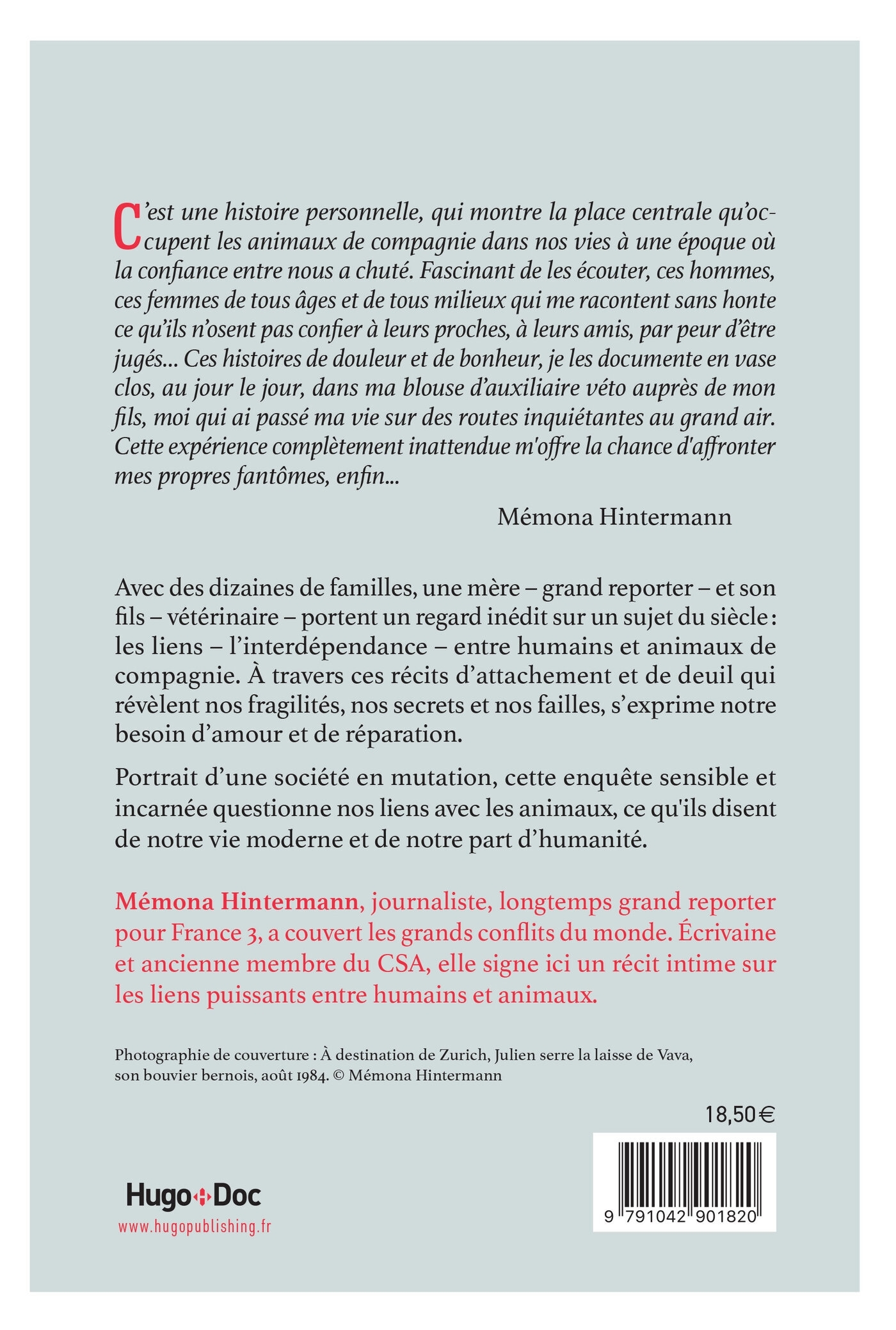 Nos animaux nous réparent - Memona Hintermann - HUGO DOCUMENT
