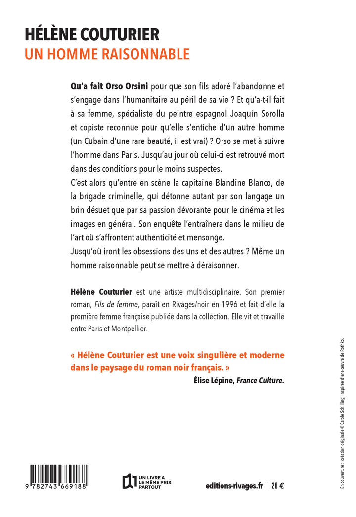 Un homme raisonnable - Hélène Couturier - RIVAGES