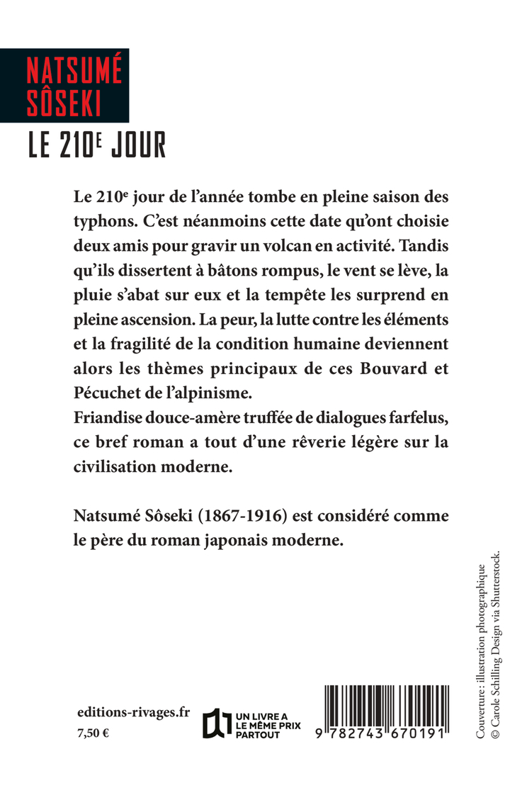 Le 210e jour - Natsumé Soseki - RIVAGES