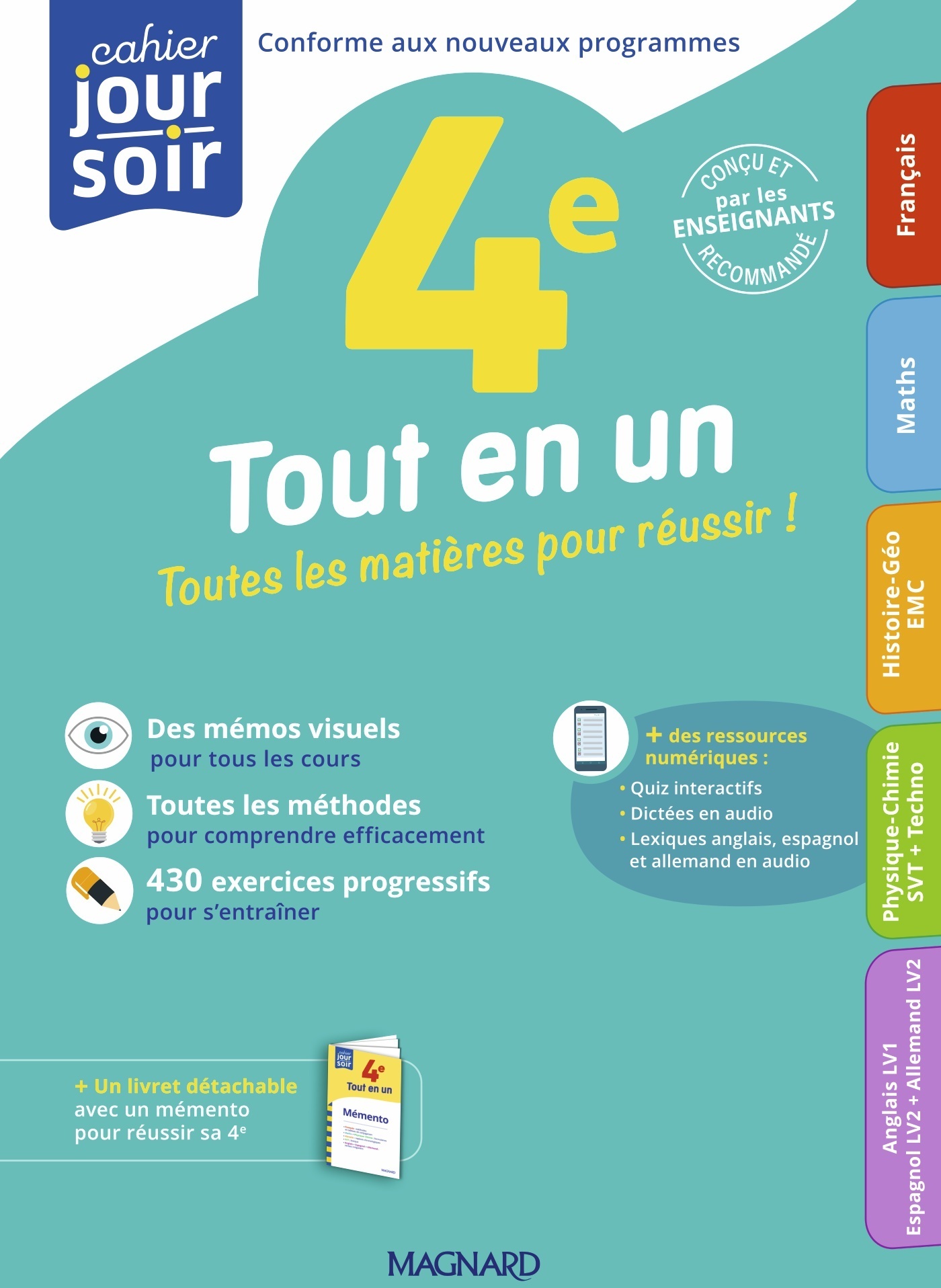 Tout en un 4e - Jean-Dominique Picchiottino, Nadine Daboval, Romane Yao, Fabienne Bourdillat, Evelyne Breuiller, Philippe Galinier, Nieves Ciria-Ménard, Marion Leruste, Adeline Maulévrier, Coline Segonne, Nathalie Jonard-Loridant - MAGNARD