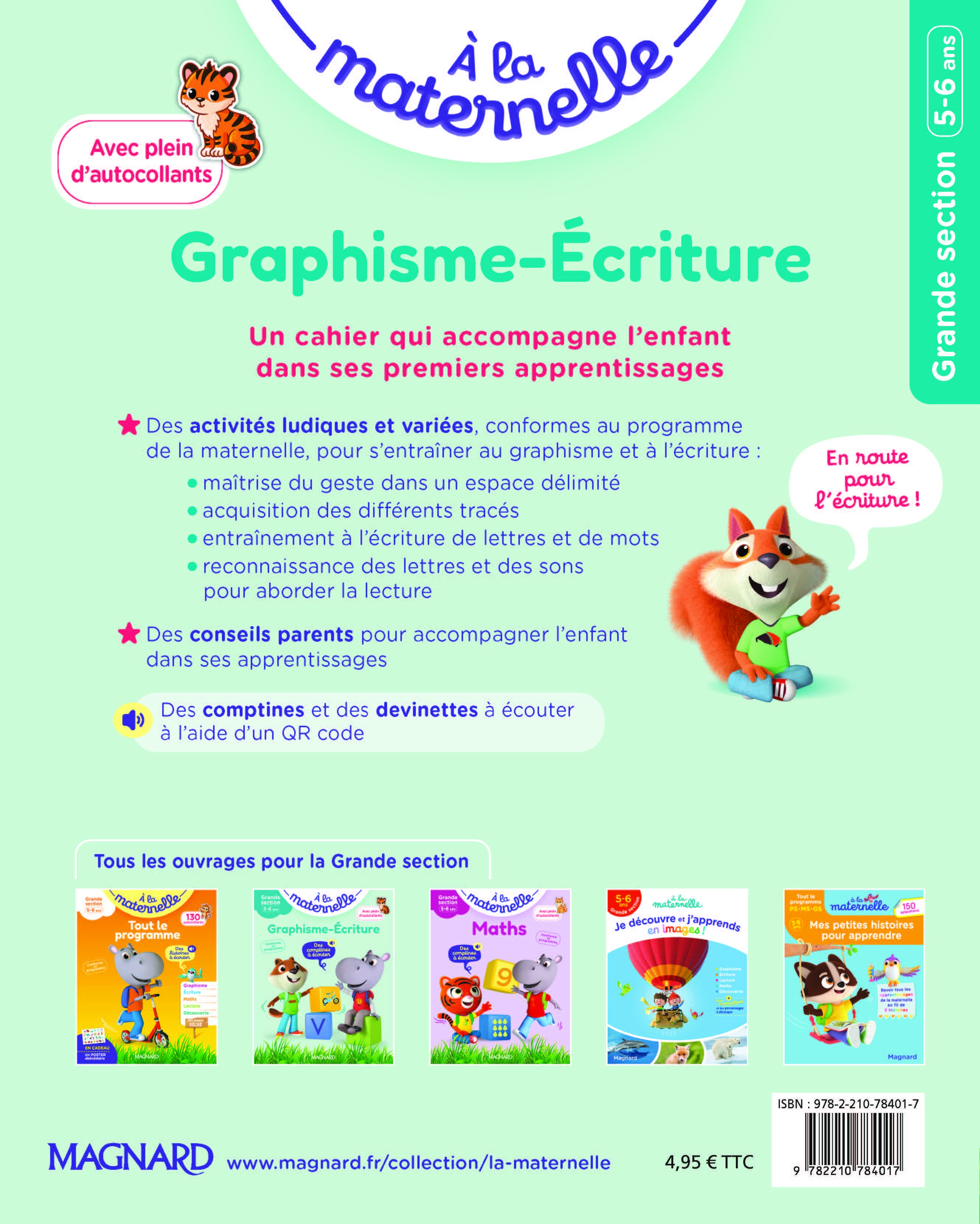 Graphisme-Écriture Grande section 5-6 ans - A la maternelle - Anne Weiller, Georges Besnard, Marie Sirica Routtier - MAGNARD
