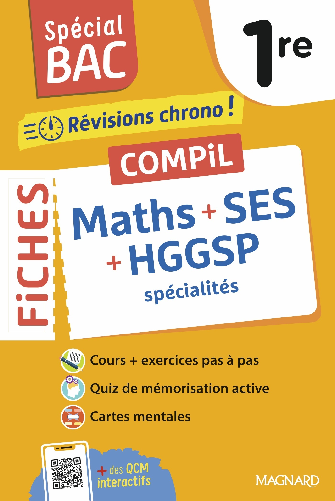 Spécial BAC 2026 - Compil de Fiches Maths - SES - HGGSP 1re - Nicolas Verlaque, Céline Charlès, Vito Punta - MAGNARD