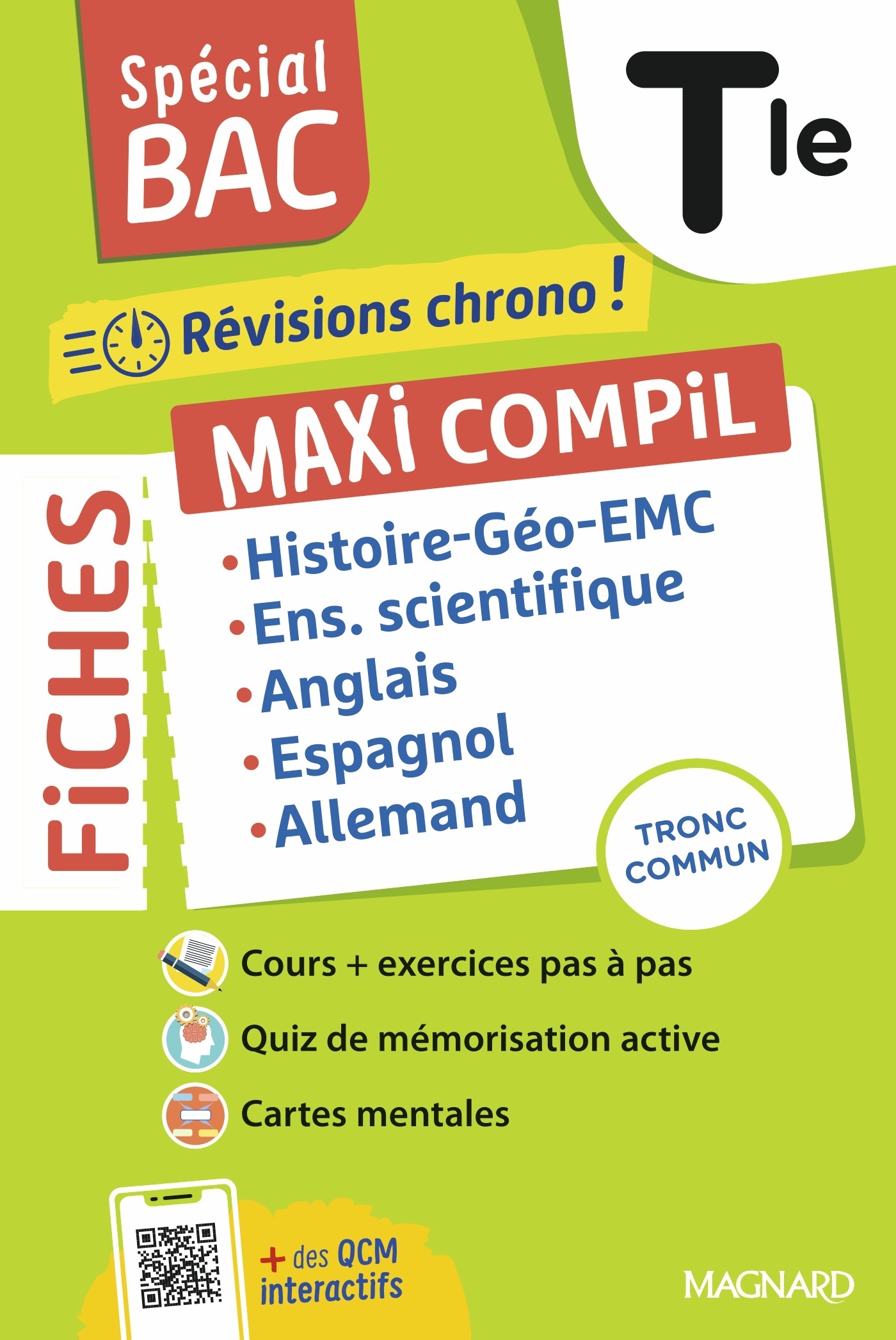 Spécial BAC 2026 - Maxi Compil de Fiches tronc commun Tle - Nadine Daboval, Marc REYNÉS MOLERO, Coraline Madec, Valérian Madec, Alice  Hepton, Marie Derocles-Ansel, Fabienne Bourdillat, Camille Nicol - MAGNARD