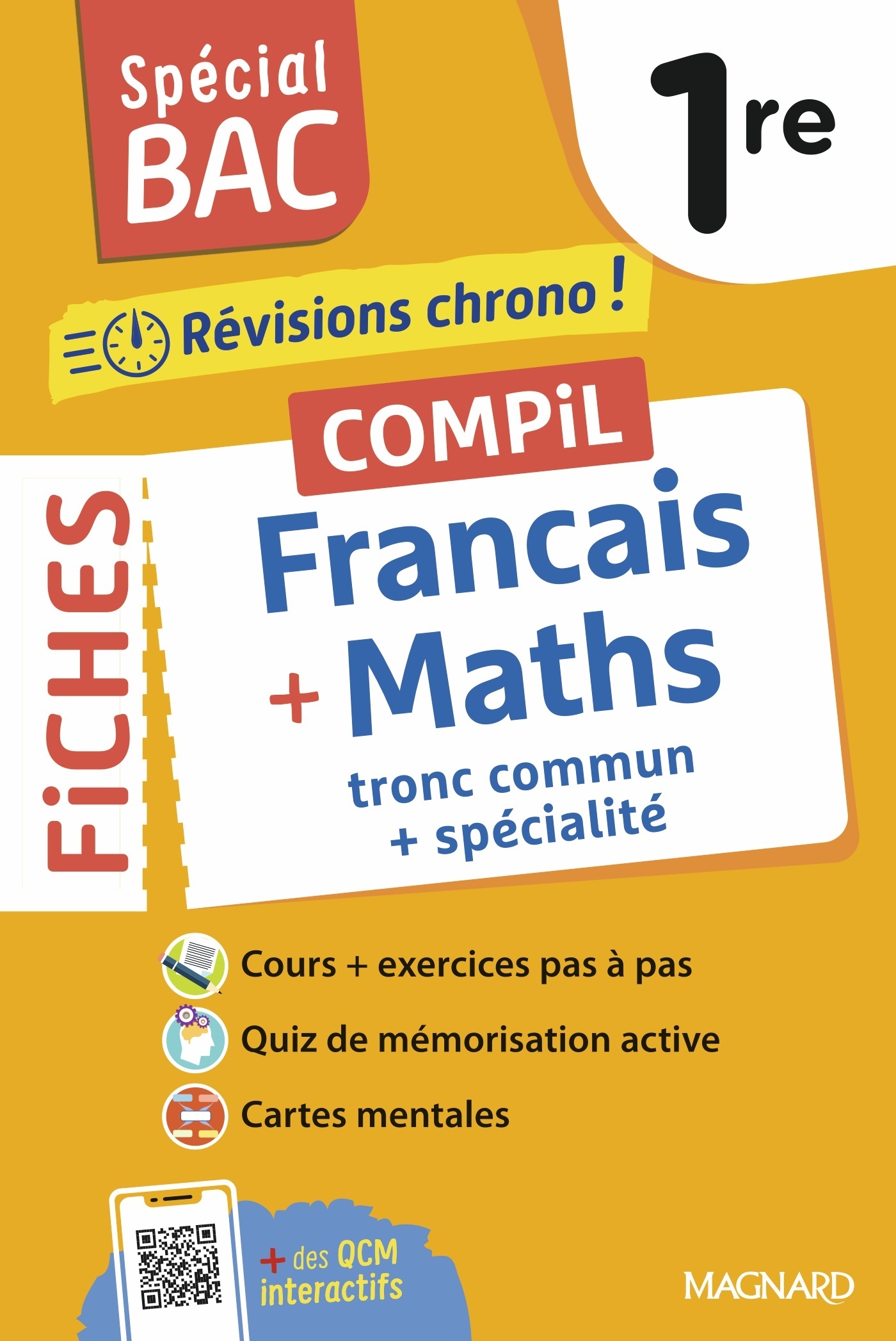 Spécial BAC 2026 - Compil de Fiches Français - Maths tronc commun + spécialité 1re - Sylvie Coly, Vito Punta - MAGNARD