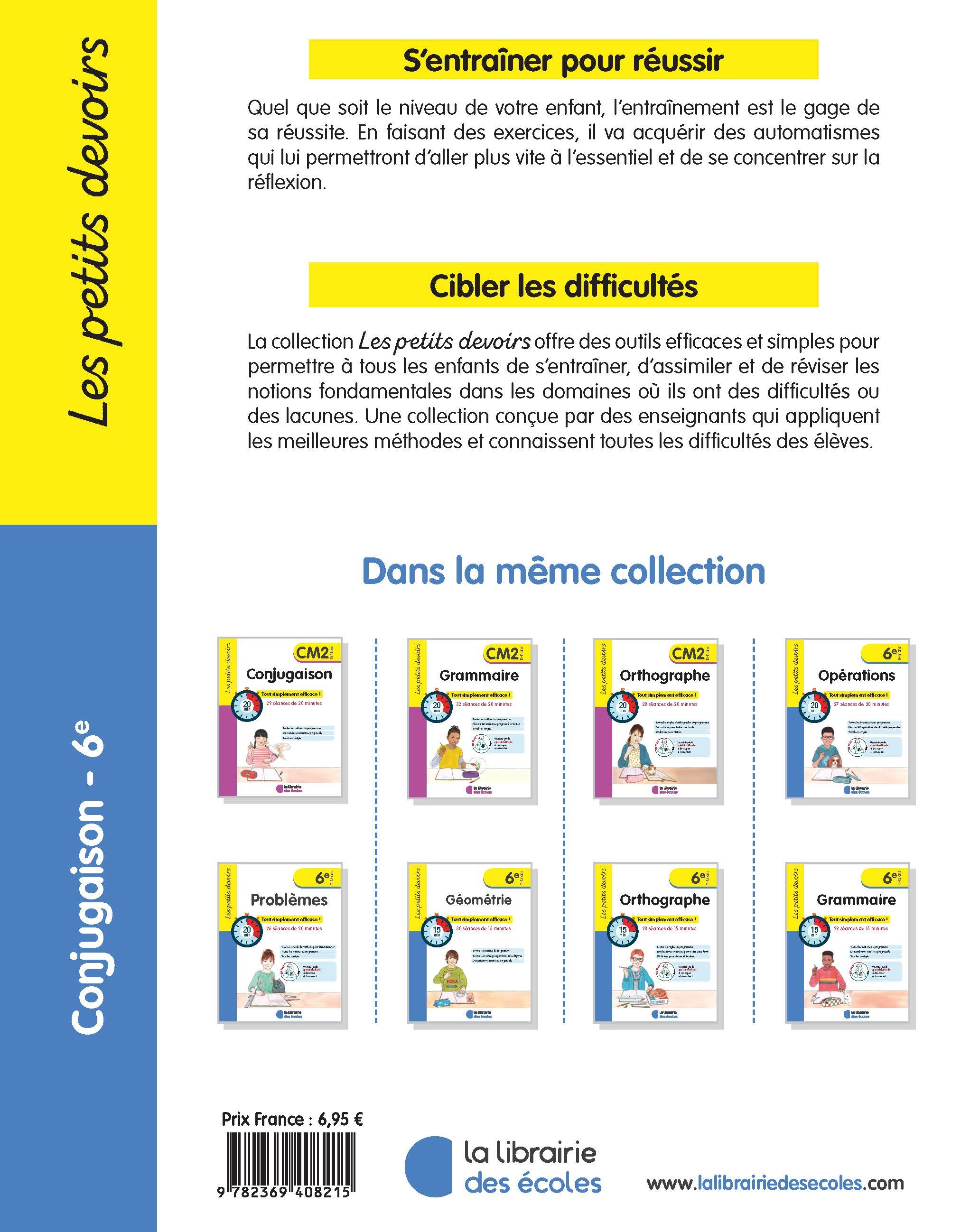 Les petits devoirs - Conjugaison 6e - GRAVIER ALICE - LIB DES ECOLES