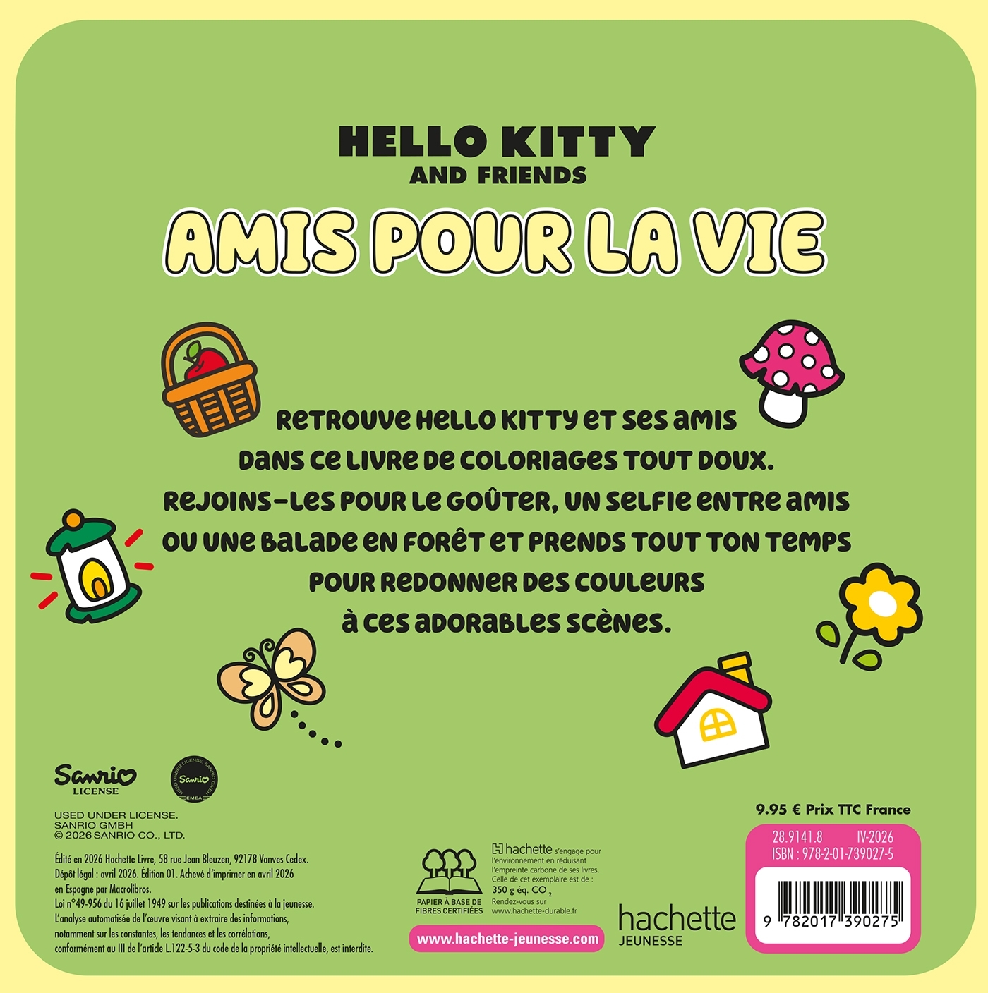 Hello Kitty & Friends - Amis pour la vie - Cosy Colo -  Sanrio - HACHETTE JEUN.