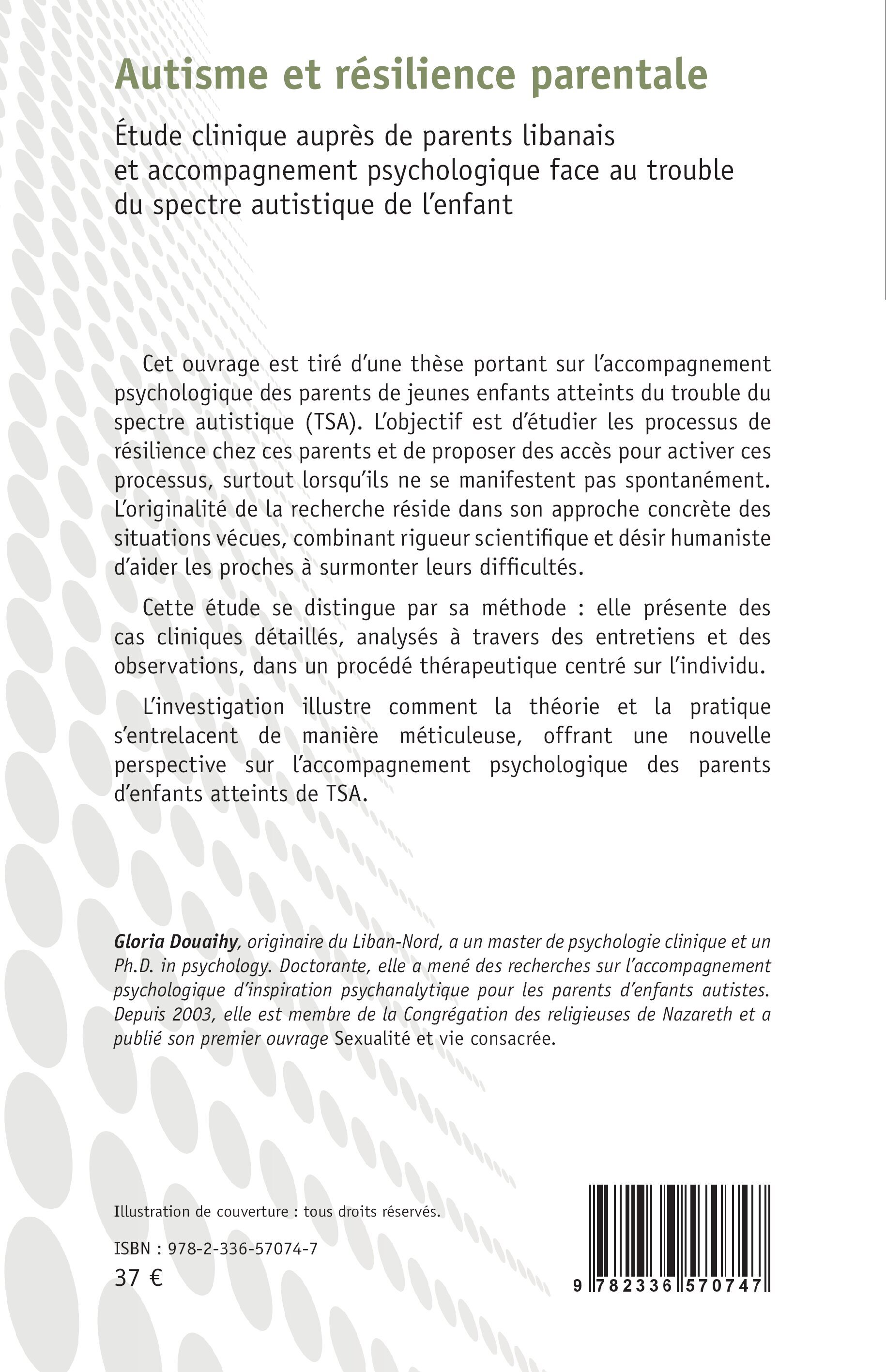 Autisme et résilience parentale - Gloria Douaihy, Hervé Hubert - L'HARMATTAN