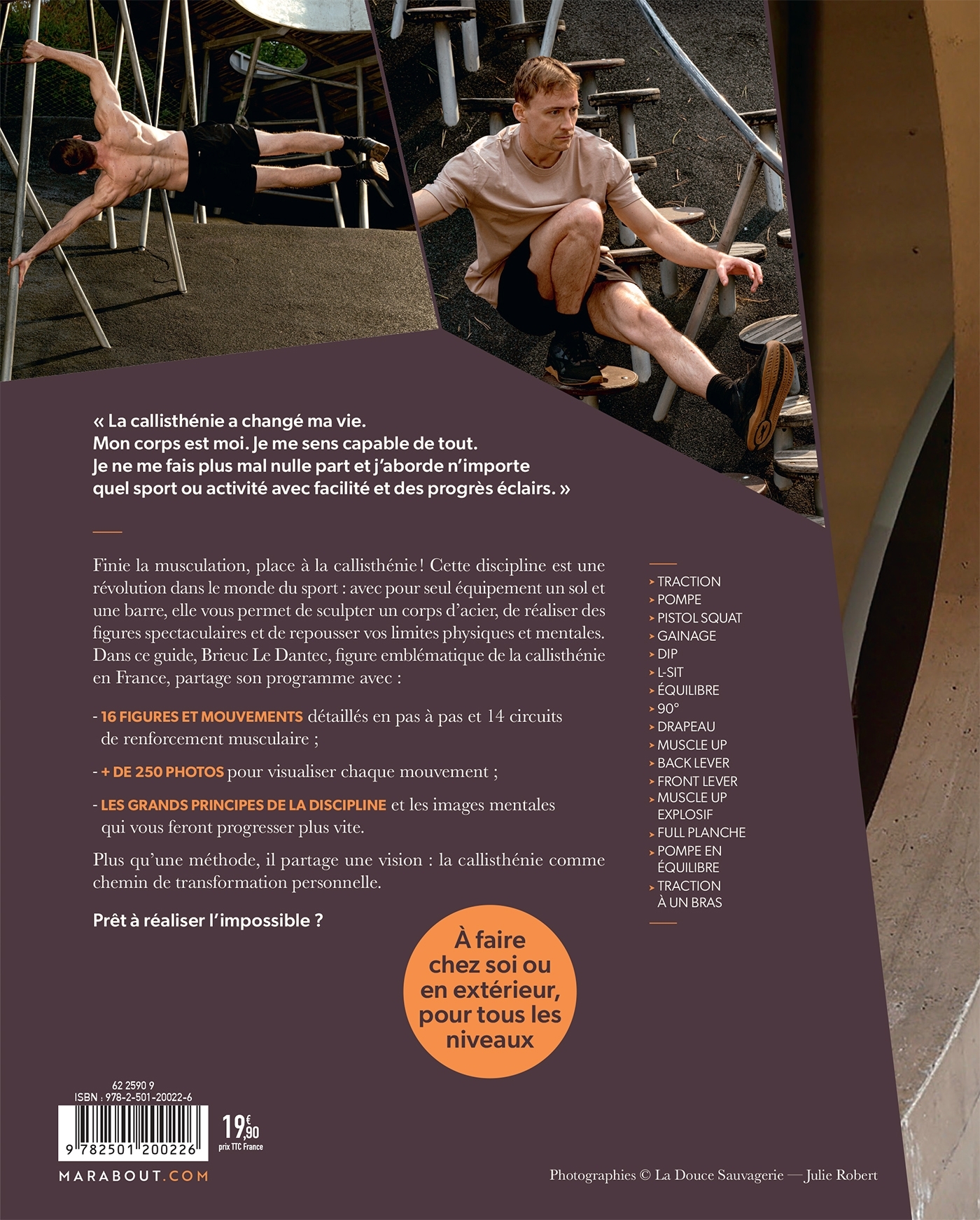 Mon programme de callisthénie - Brieuc Le Dantec - MARABOUT