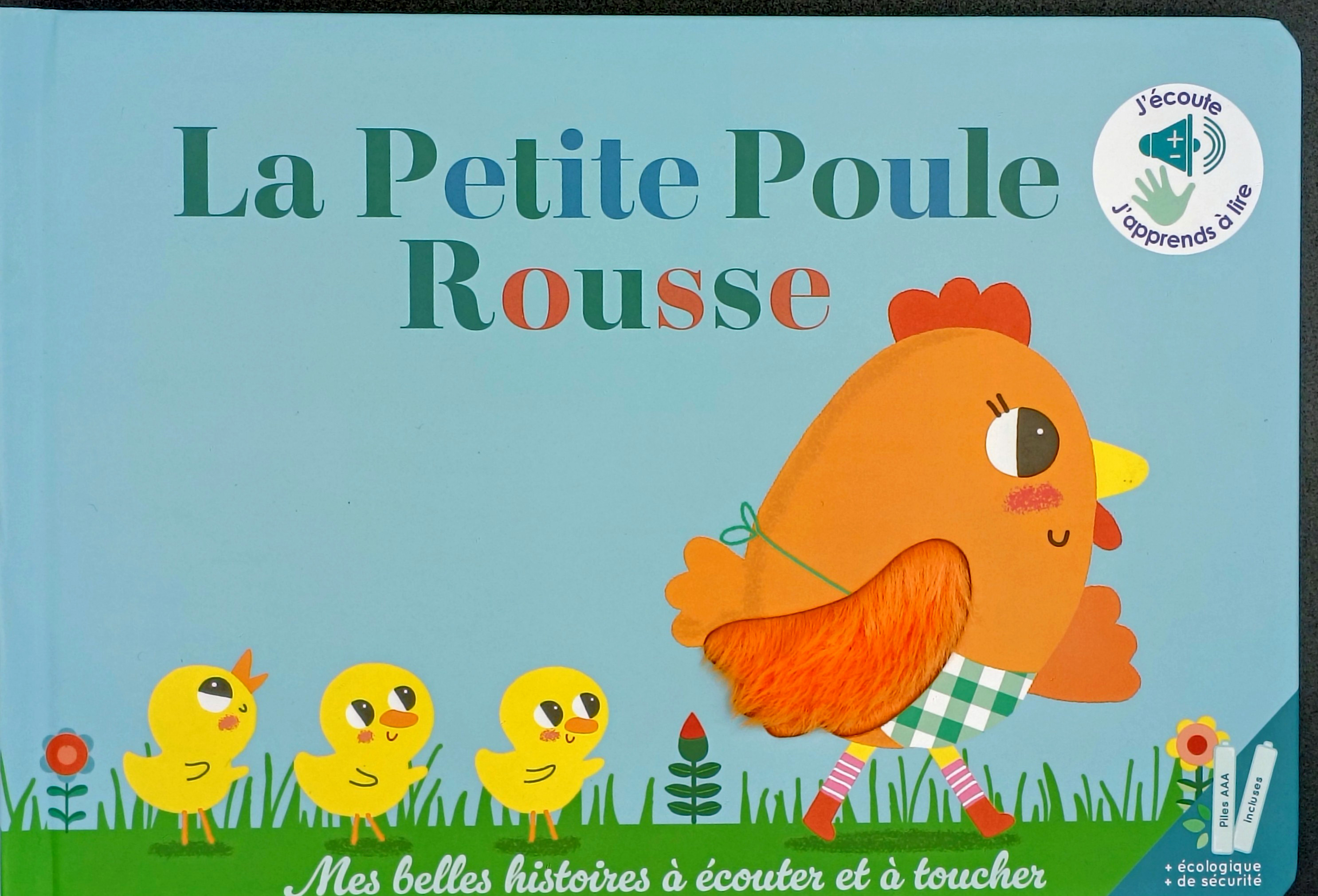 La petite poule rousse - Mes belles histoires à écouter et à toucher - Marie Deloste - THOMAS JEUNESSE