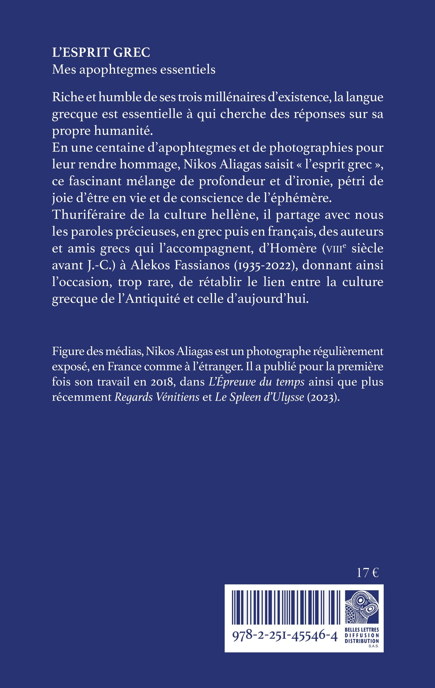 L'Esprit grec - Nikos Aliagas - BELLES LETTRES