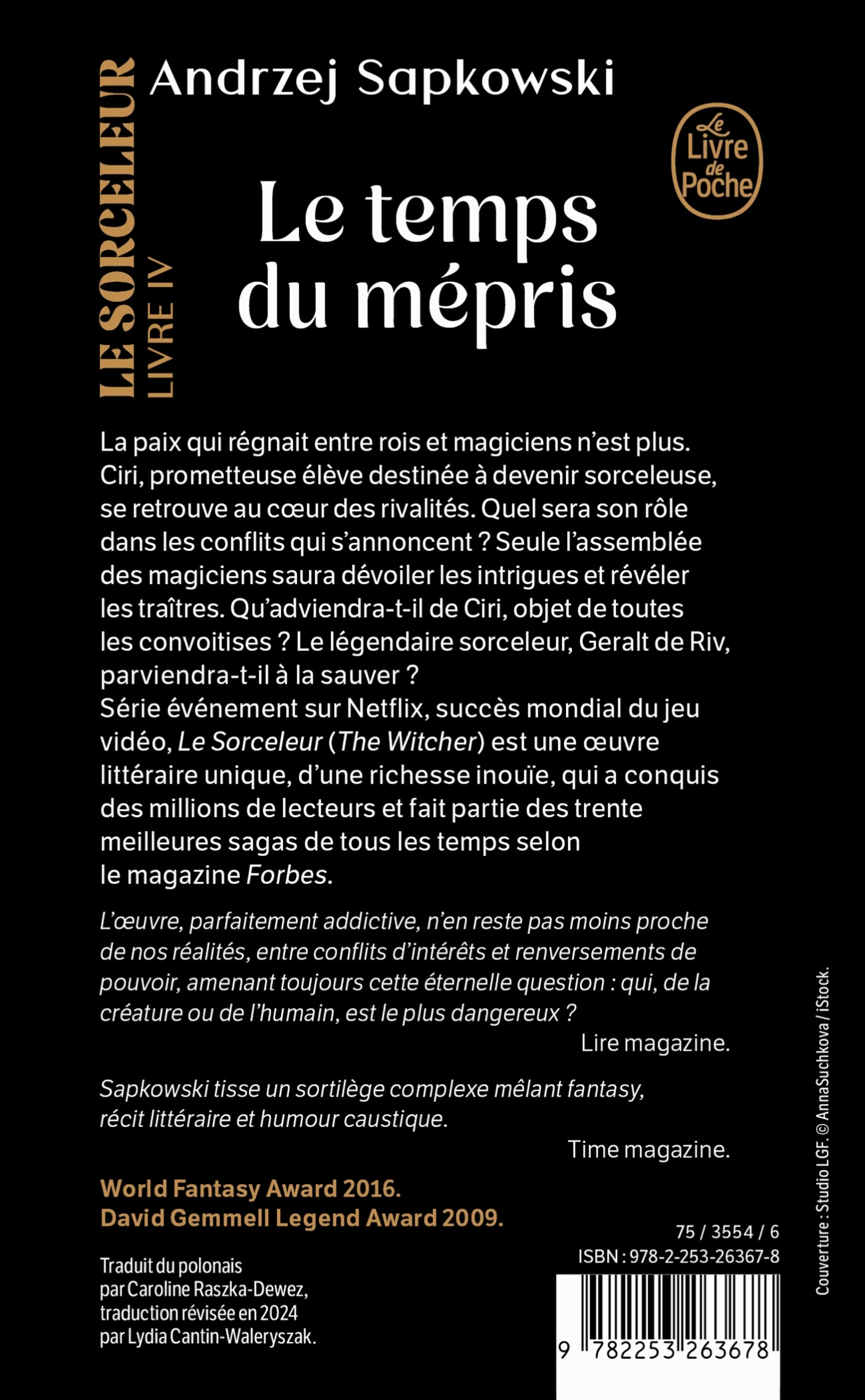 Le Temps du mépris (Le Sorceleur, Tome 4) - Andrzej Sapkowski - LGF