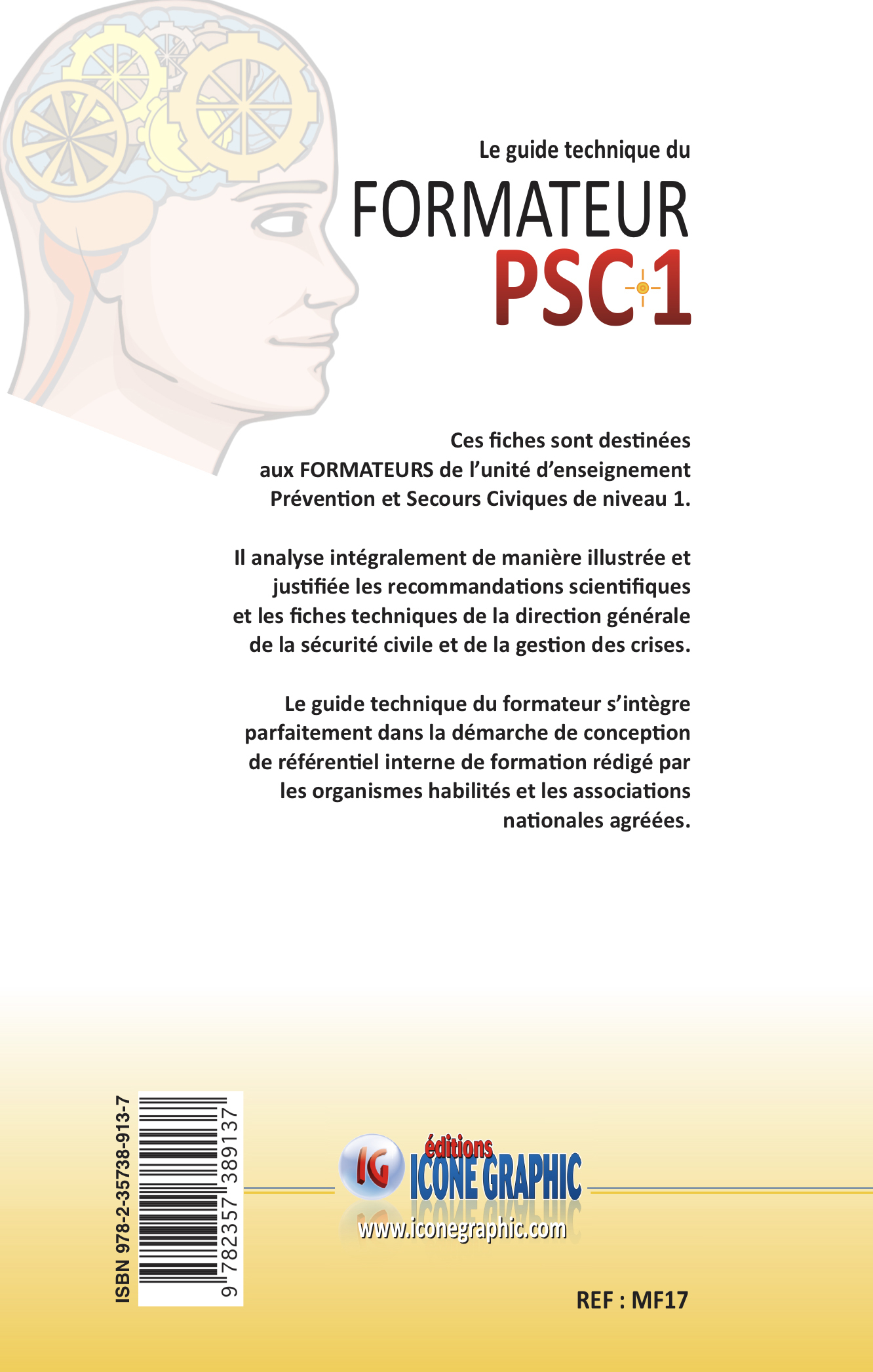 Classeur et fiches "Guide technique du formateur PSC1 Premiers Secours Civiques de niveau 1" -  ICONE GRAPHIC Collectif - ICONE GRAPHIC