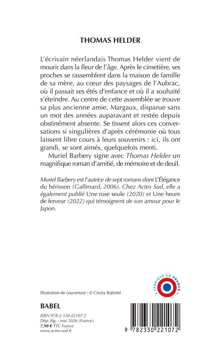 Thomas Helder - Muriel Barbery - ACTES SUD