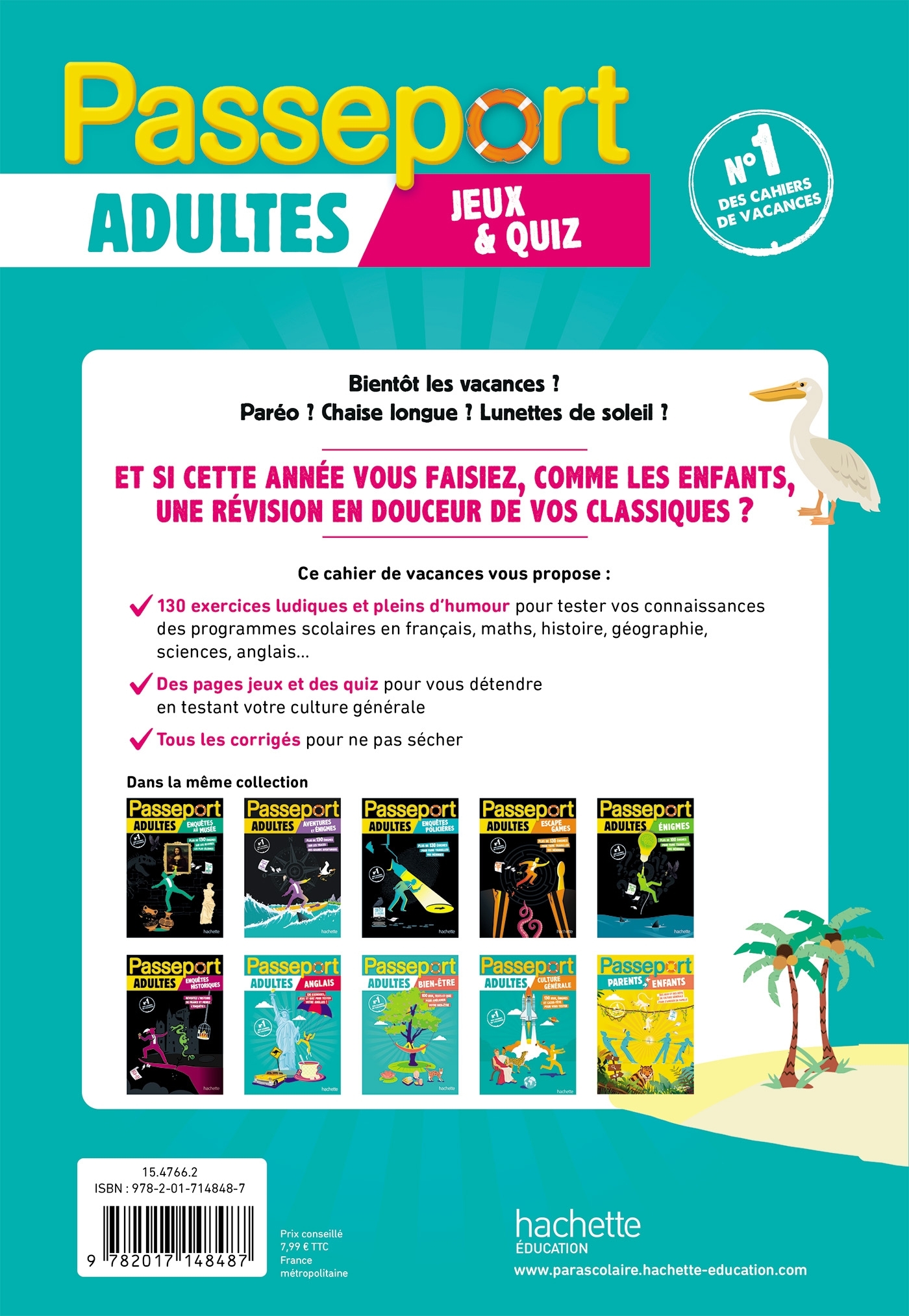 Passeport Adultes - Jeux et quiz - Cahier de vacances 2026 -  Gabrielli - HACHETTE EDUC