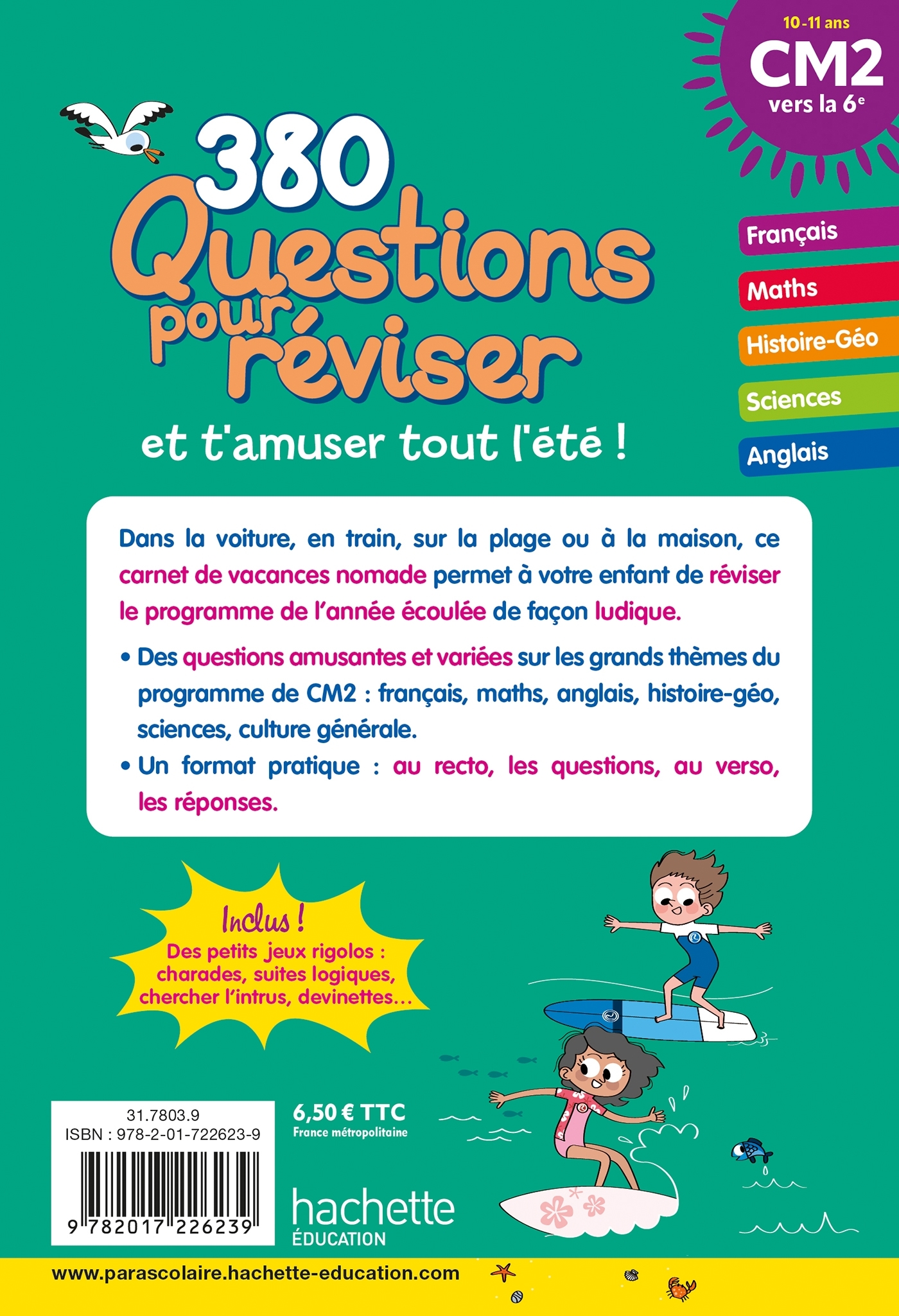 Questions pour réviser - Du CM2 à la 6e - Cahier de vacances 2026 - Michele Lecreux, Clémence Roux de Luze, Sandra Lebrun, Loïc Audrain - HACHETTE EDUC