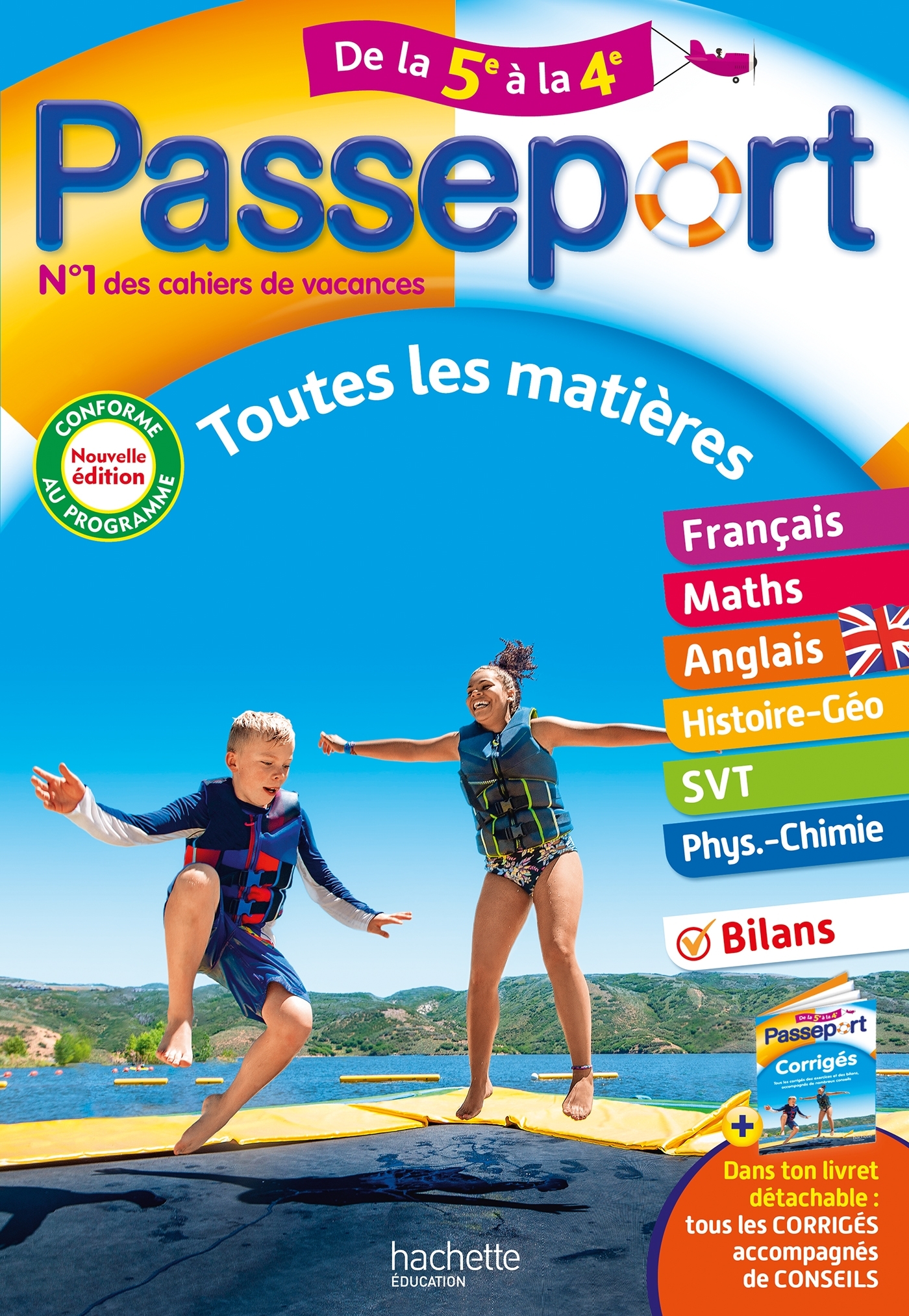 Passeport - Toutes les matières - De la 5e à la 4e - Cahier de vacances 2026 - Isabelle Lisle, Philippe Rousseau, Marie Françoise Dréano, Sylvie Le Bour, Pierre Reynaud, Catherine Reynaud, Malorie Gorillot, Sébastien Dessaint - HACHETTE EDUC