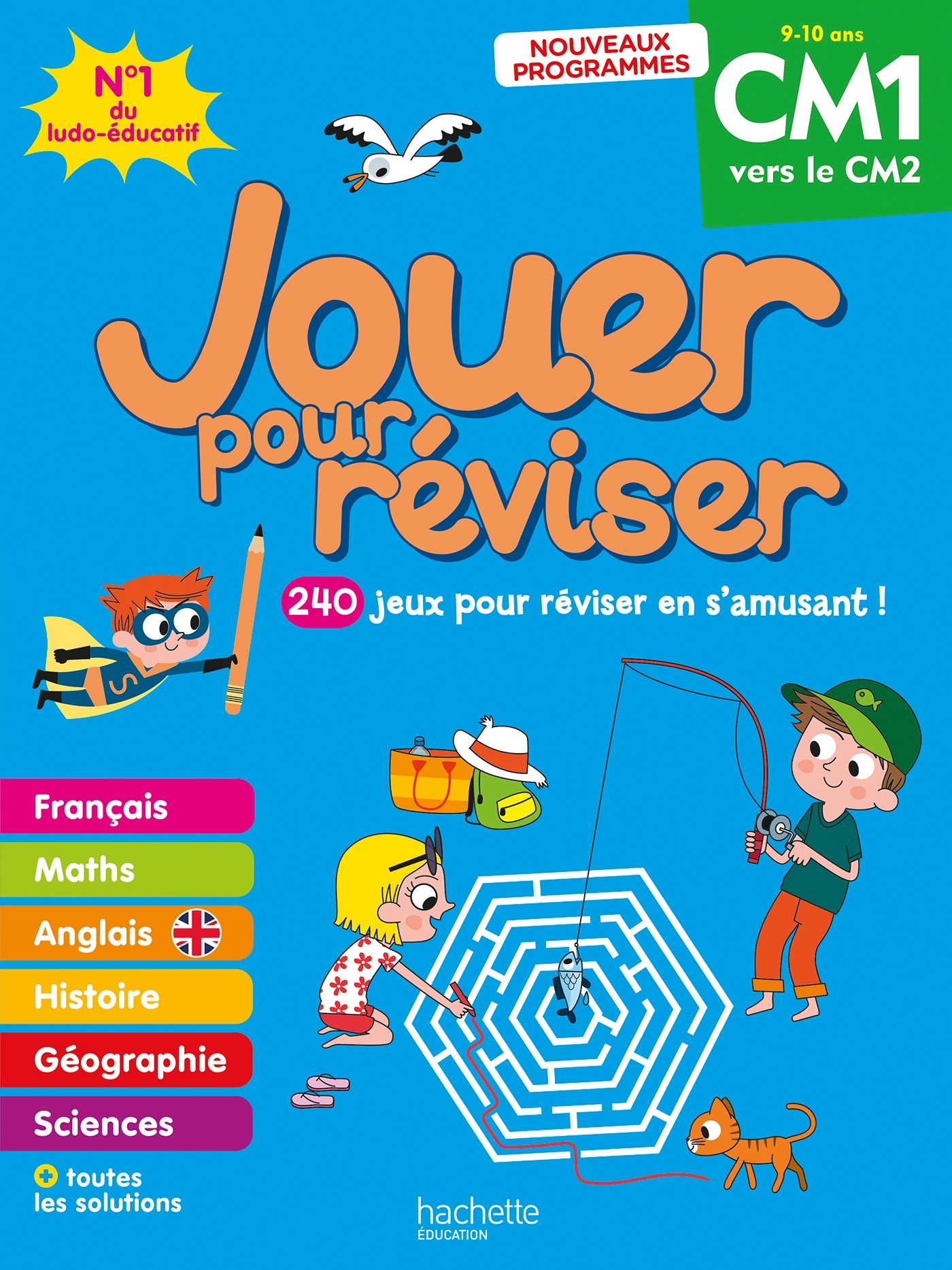 Jouer pour réviser - Du CM1 au CM2 - Cahier de vacances 2026 - Valérie Videau, Michele Lecreux, Loïc Audrain, Sylvie Cote, Célia Gallais, Pascal Guichard, Sandra Lebrun, Clémence Roux de Luze - HACHETTE EDUC