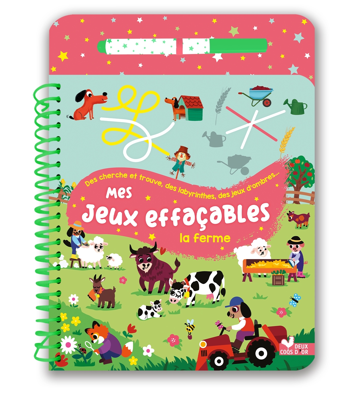 Mes jeux effaçables - La ferme -  - DEUX COQS D OR