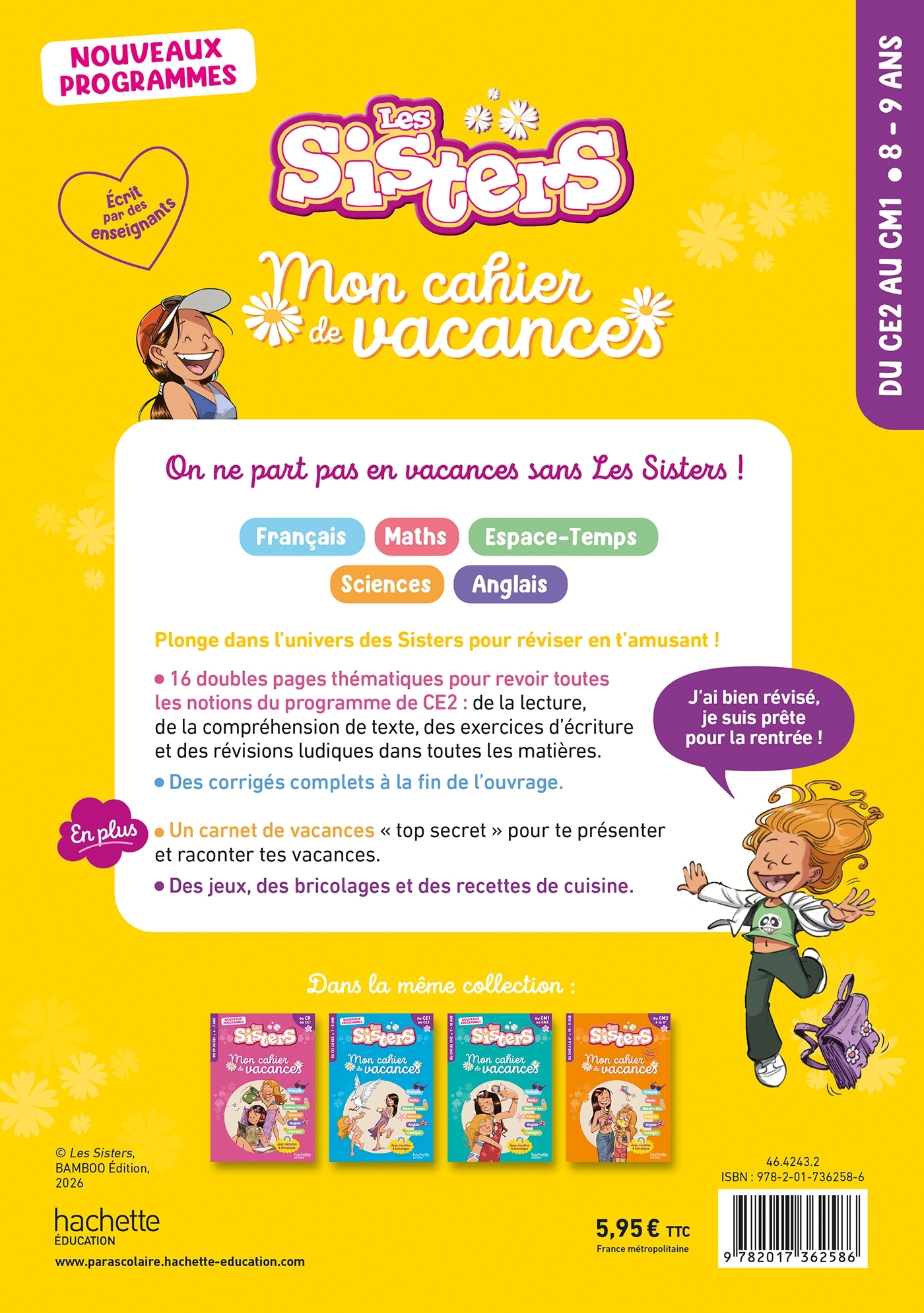 Les Sisters - Mon cahier de vacances 2026 - CE2 / CM1 - Marion Fallot - HACHETTE EDUC