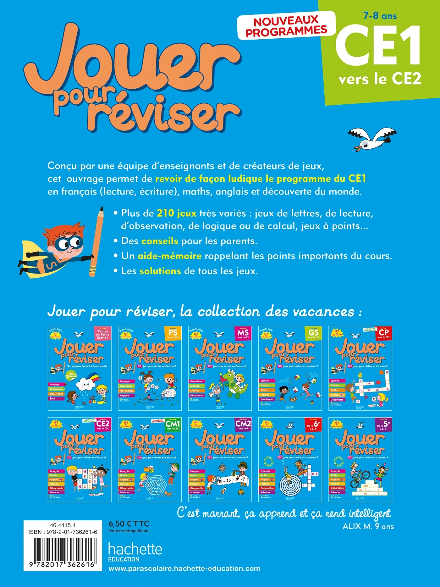 Jouer pour réviser - Du CE1 au CE2 - Cahier de vacances 2026 - Valérie Videau, Michele Lecreux, Loïc Audrain, Sylvie Cote, Célia Gallais, Pascal Guichard, Sandra Lebrun, Clémence Roux de Luze, Claire Kelsch-Gekiere - HACHETTE EDUC