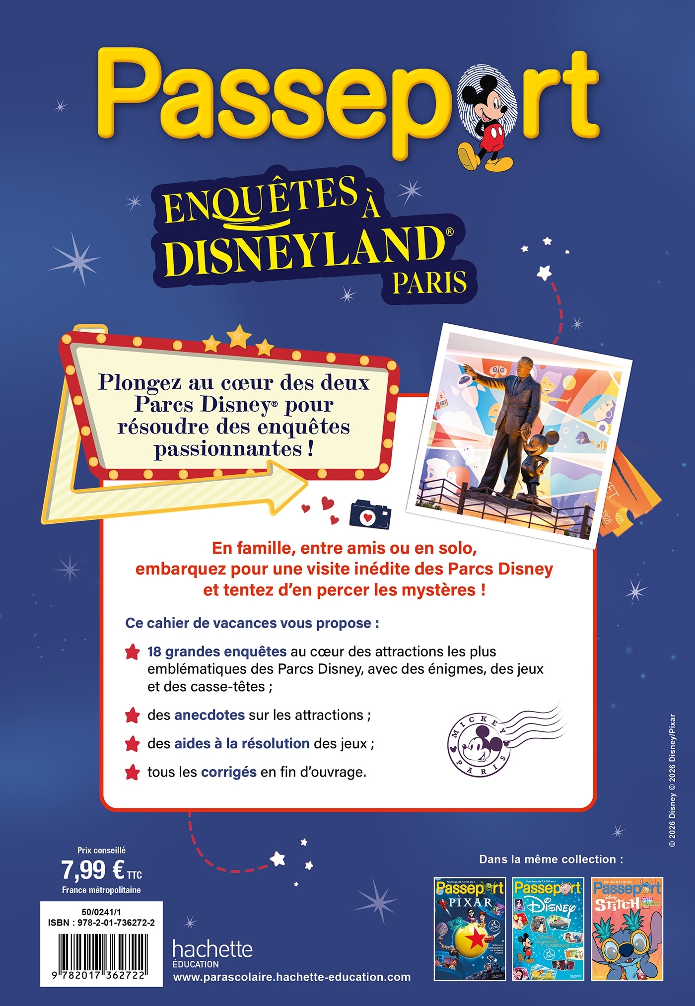 Passeport Disney - Enquêtes à Disneyland Paris - Lucile Jones - HACHETTE EDUC