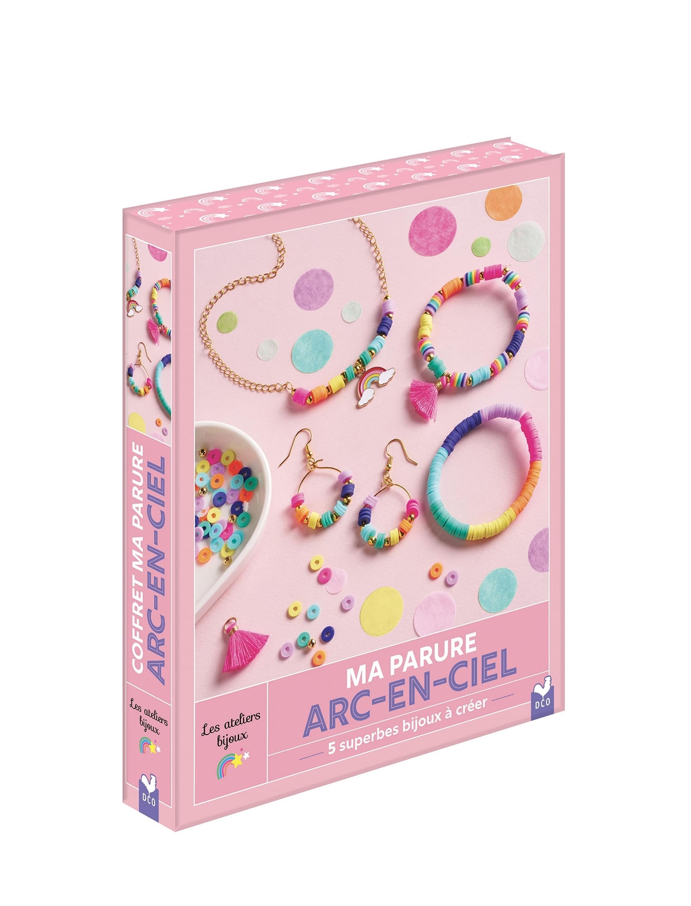 Ma parure arc-en-ciel - coffret avec accessoires - Laetitia Lazerges - DEUX COQS D OR