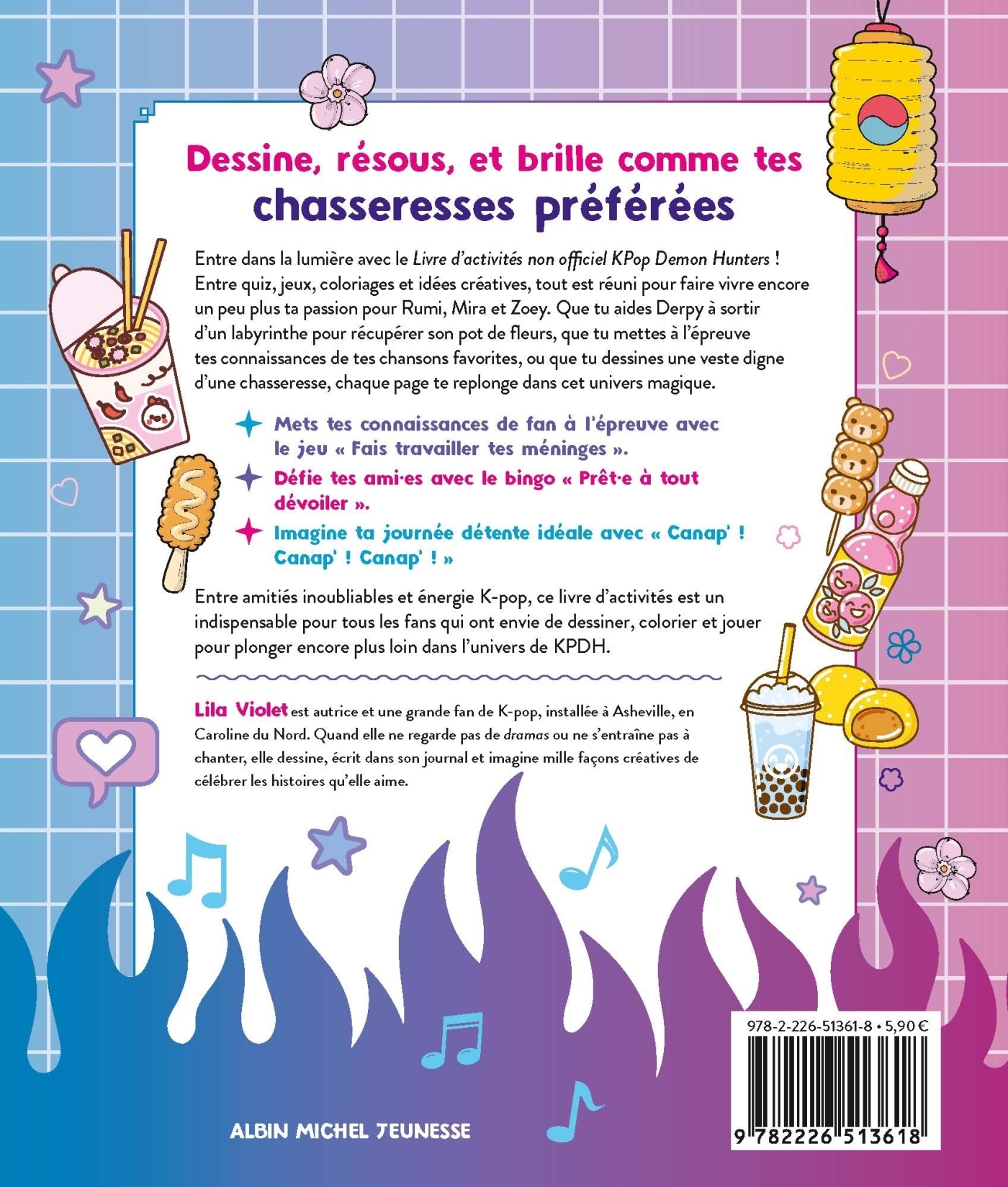 Le Livre d'activités non officiel Kpop Demon Hunters - Lila Violet - ALBIN MICHEL
