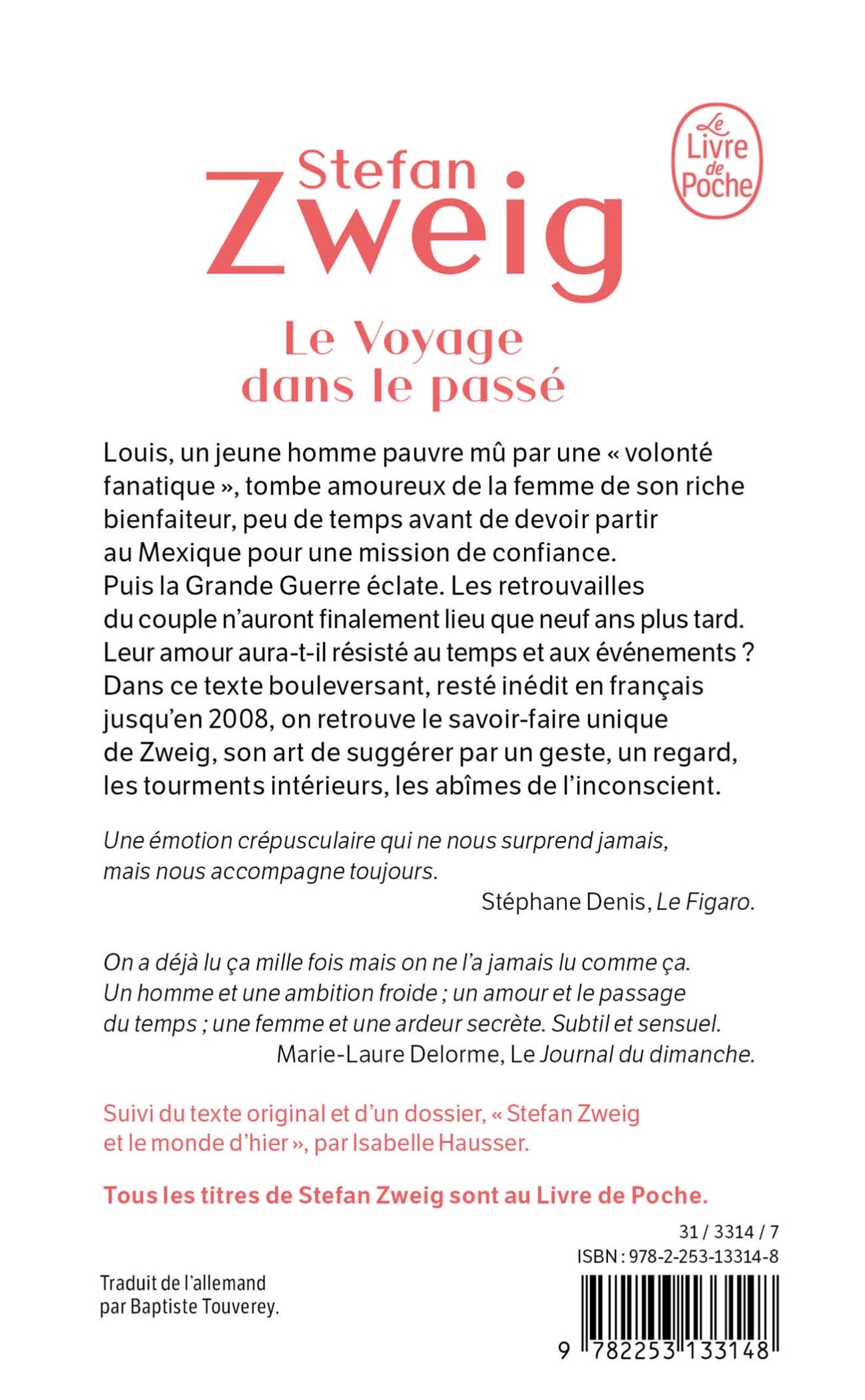 Le Voyage dans le passé - Stefan Zweig - LGF