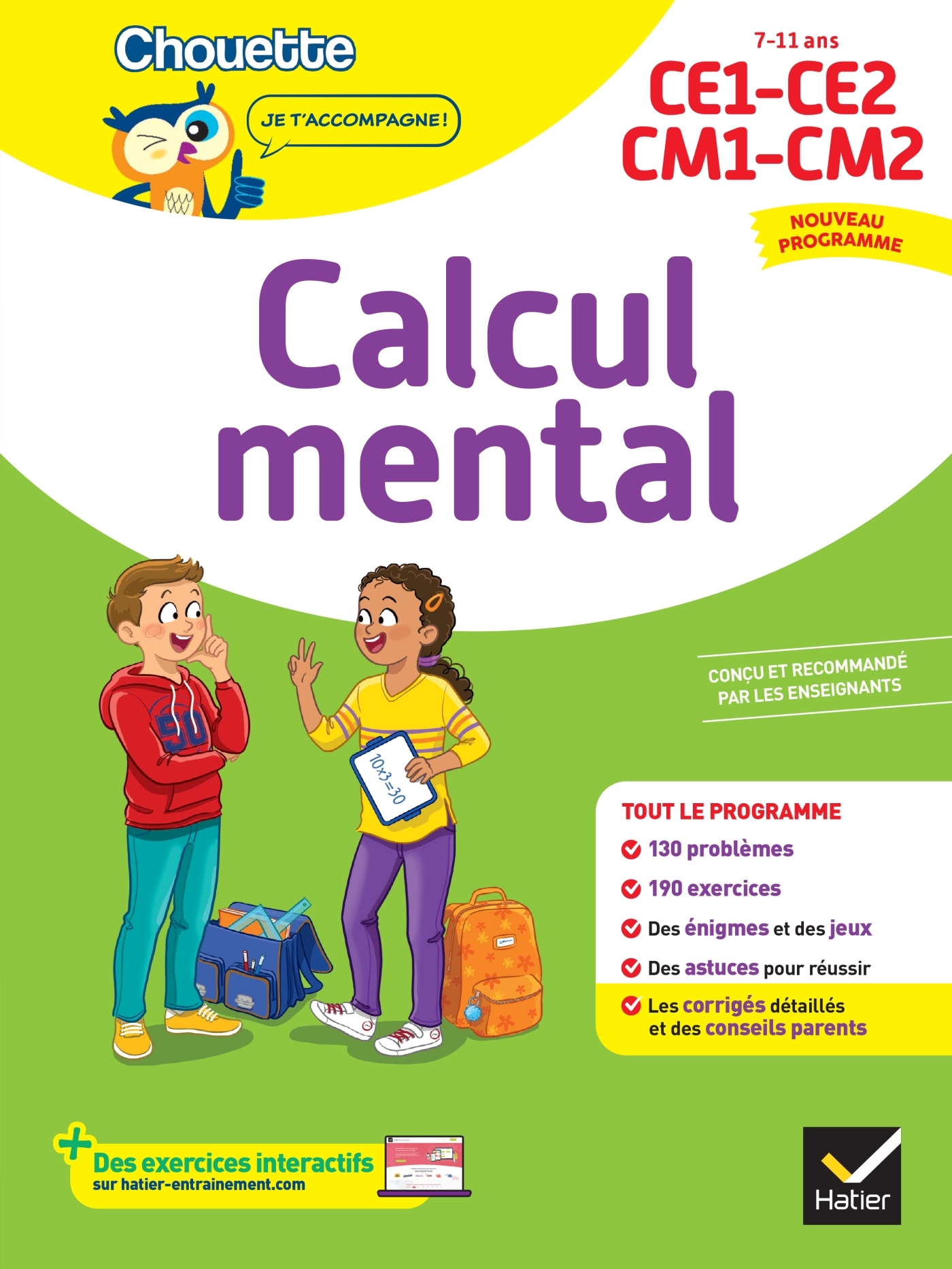 Chouette - Calcul mental CE1/CE2/CM1/CM2 - Lydie Treffort, Roland Charnay - HATIER