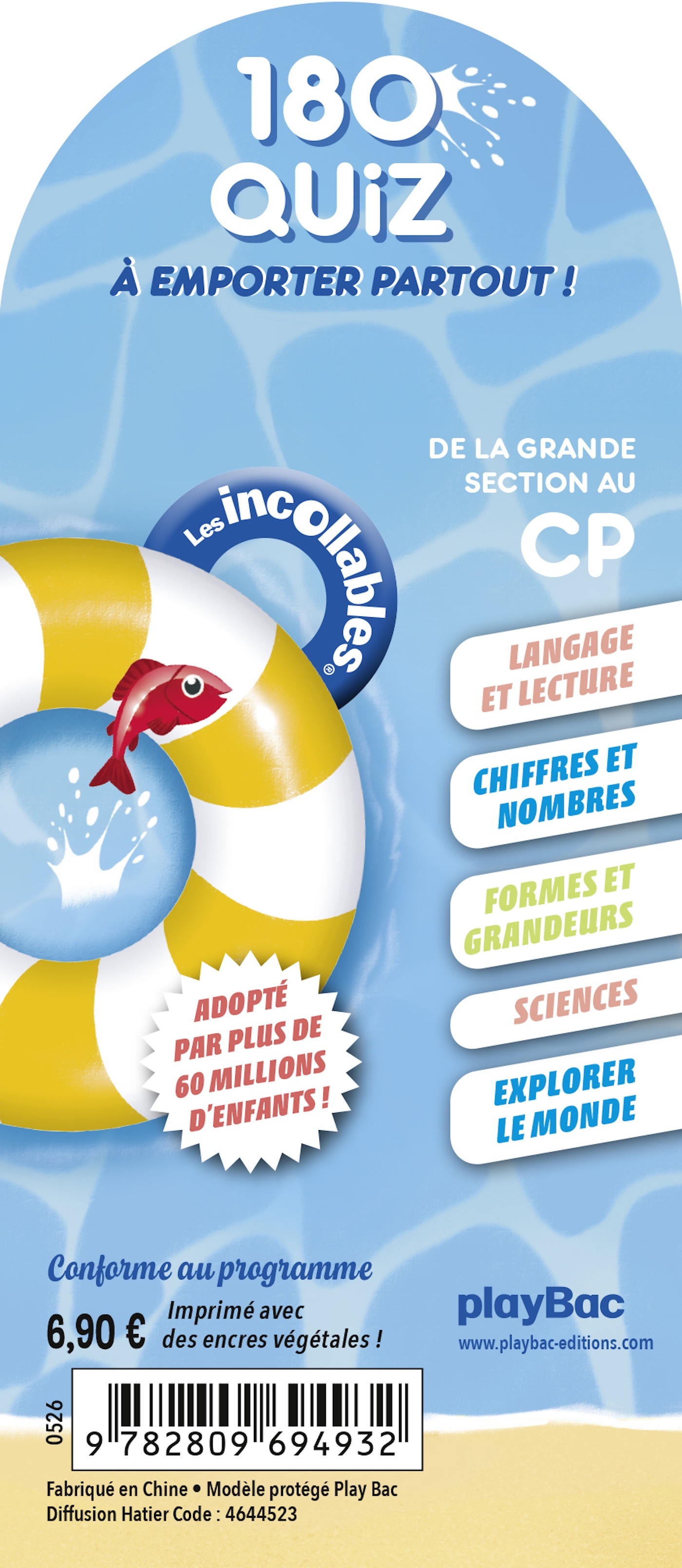 Les Incollables - 180 quiz pour réviser - De la GS au CP - 5/6 ans -  Play Bac Éditions - PLAY BAC