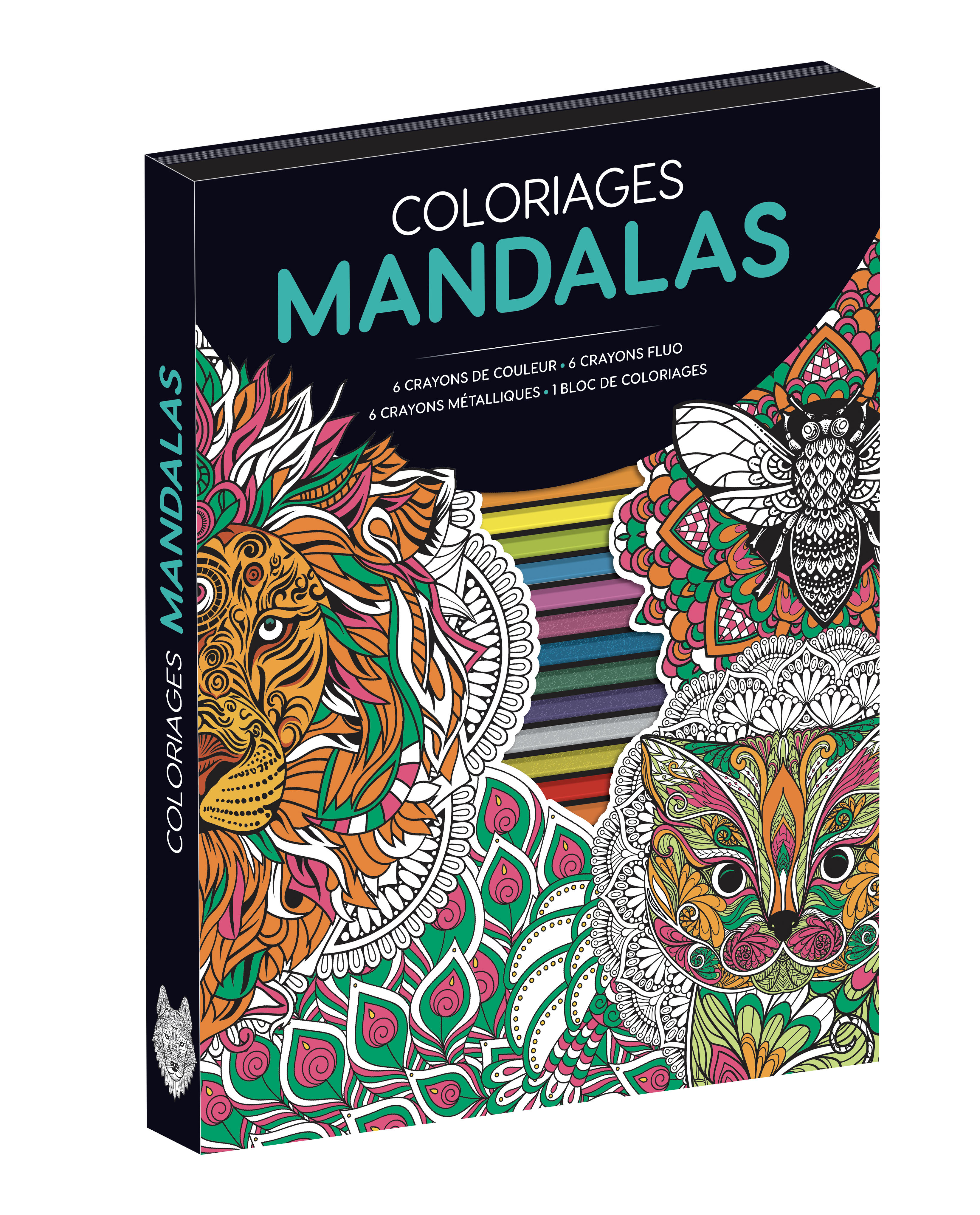Coffret coloriages mandalas (avec 18 crayons) -  - FLEURUS
