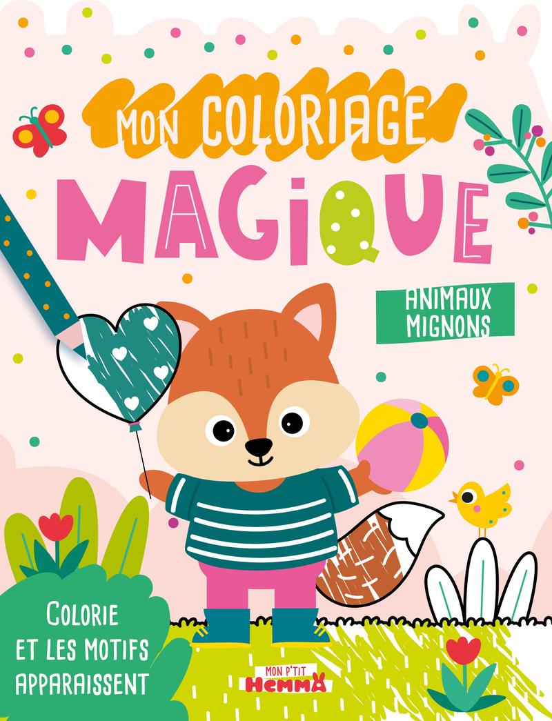 Mon P'tit Hemma - Mon coloriage magique - Animaux mignons - Colorie et les motifs apparaissent -  Collectif - HEMMA