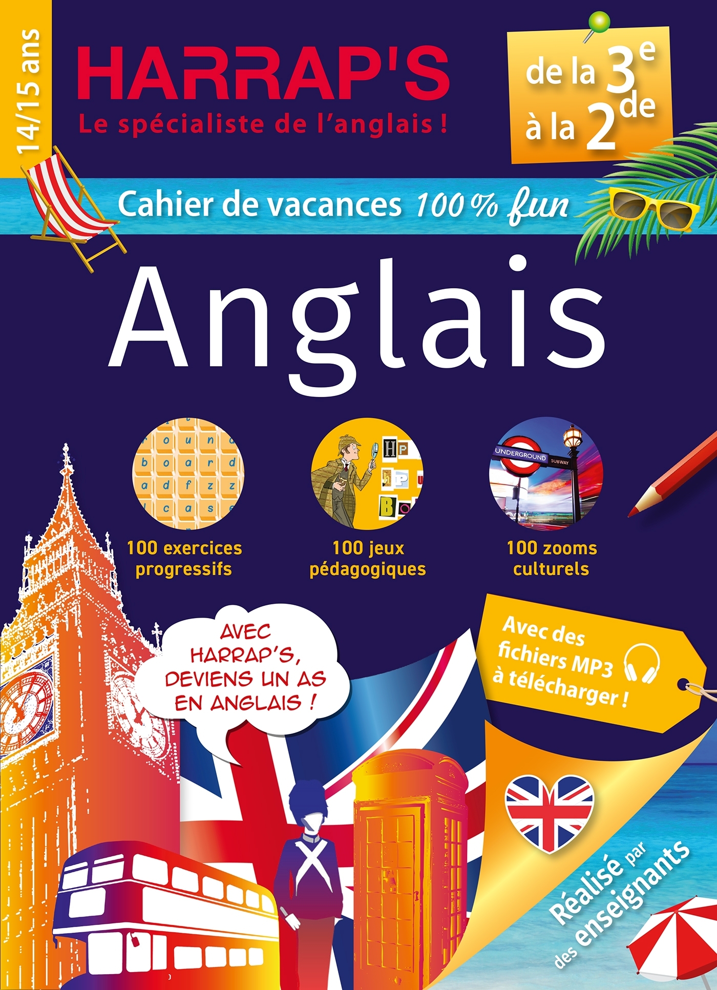 HARRAP's Cahier de vacances De la 3e à la Seconde -  Collectif - HARRAPS