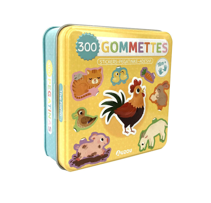 300 gommettes la ferme -  - AUZOU