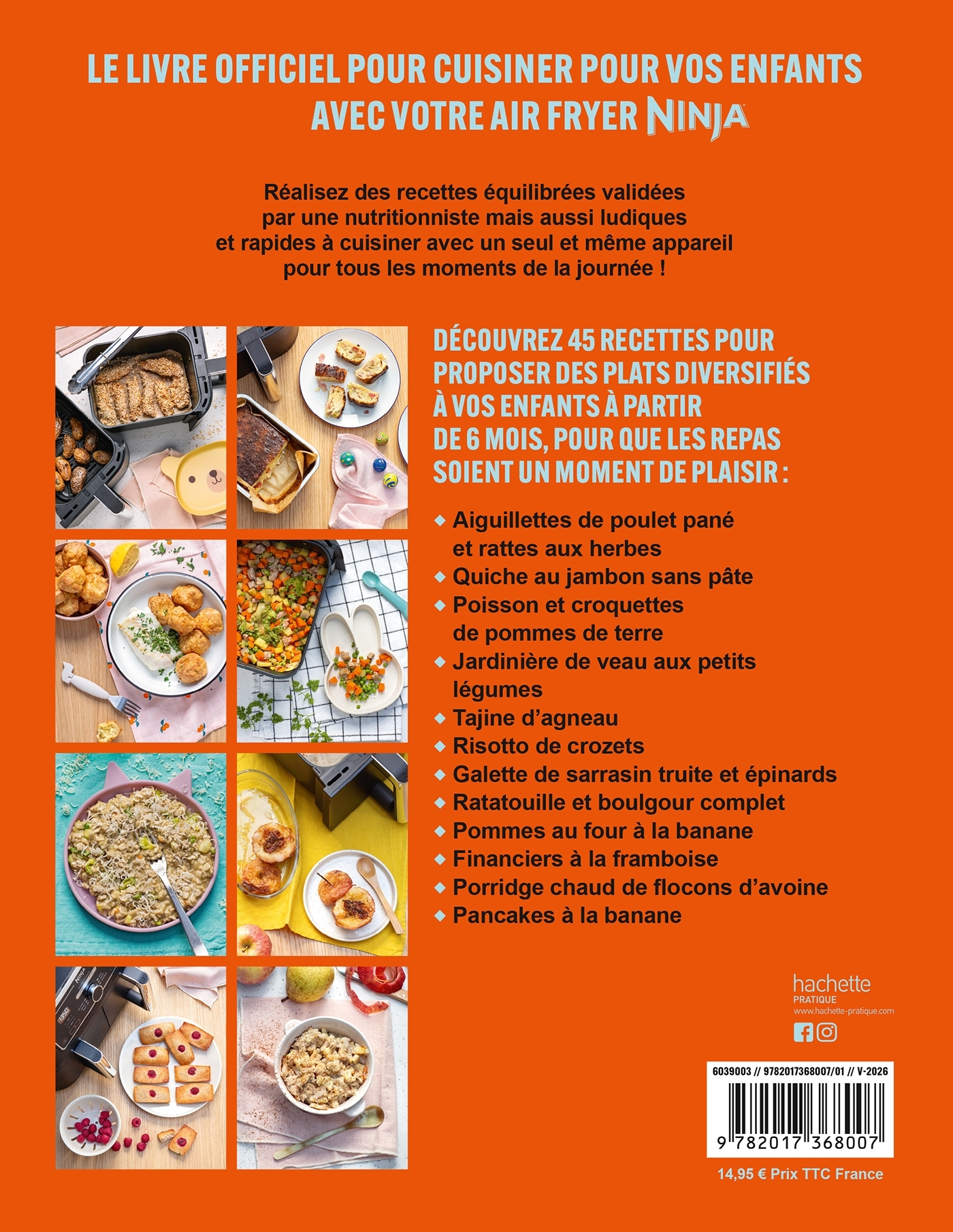Cuisiner à l'Air Fryer Ninja pour les enfants - Stéphanie De Turckheim, Frédéric Lucano - HACHETTE PRAT