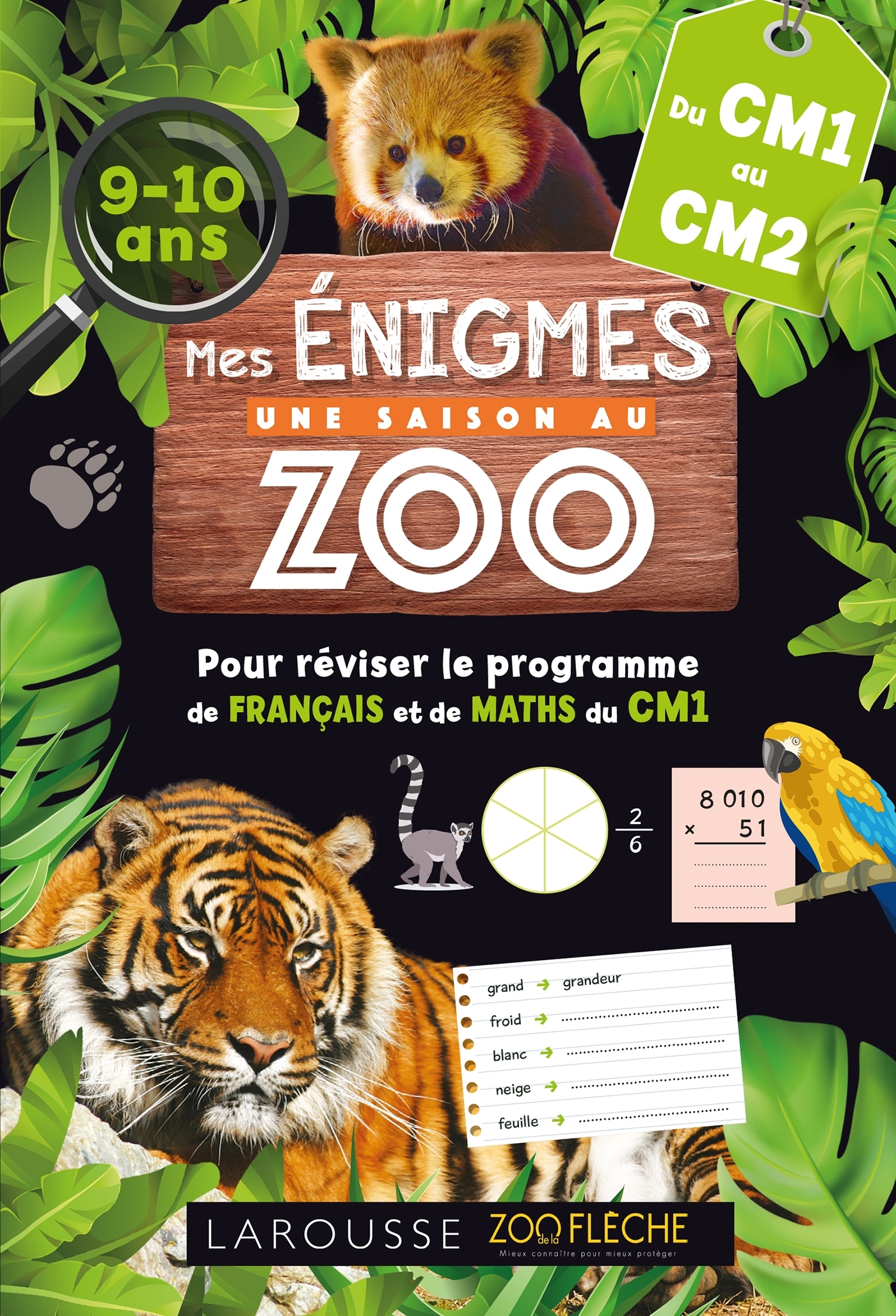 Mes énigmes UNE SAISON AU ZOO - Du CM1 au CM2 - Cahier de vacances - Aurore MEYER - LAROUSSE