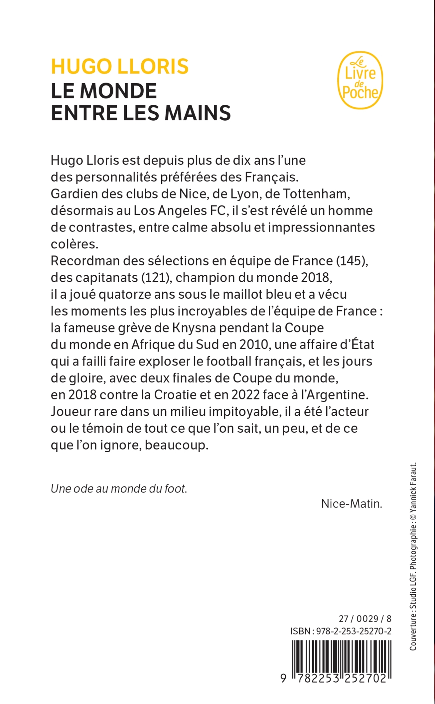 Le Monde entre les mains - Hugo Lloris, Vincent Duluc - LGF
