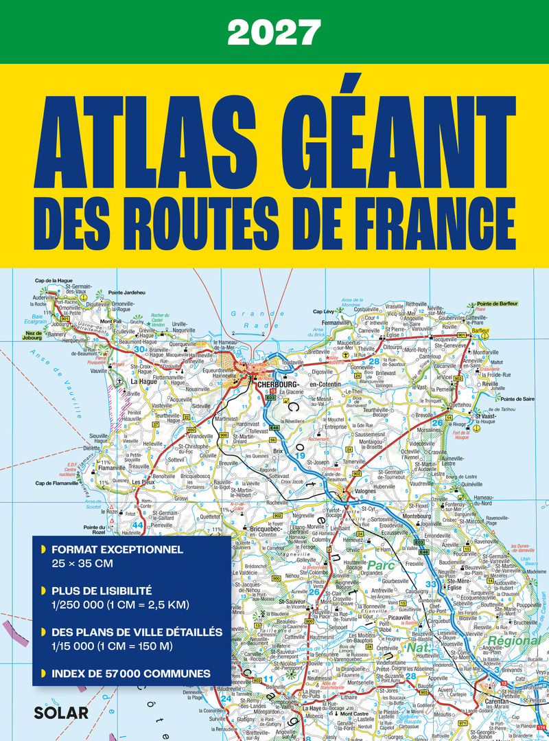 Atlas géant des routes de France 2027 -  Collectif - SOLAR