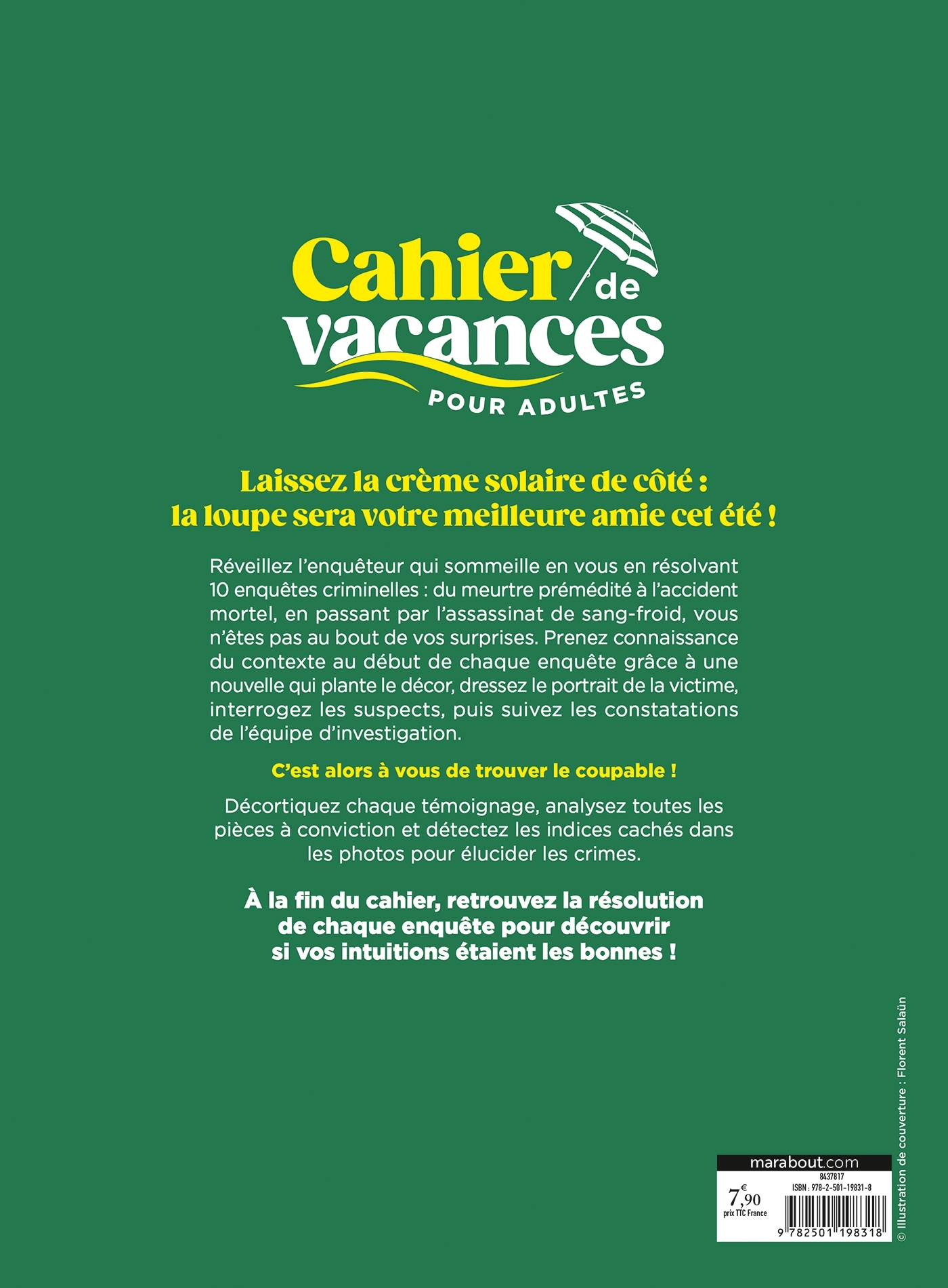 Cahier de vacances enquêtes criminelles -  - MARABOUT