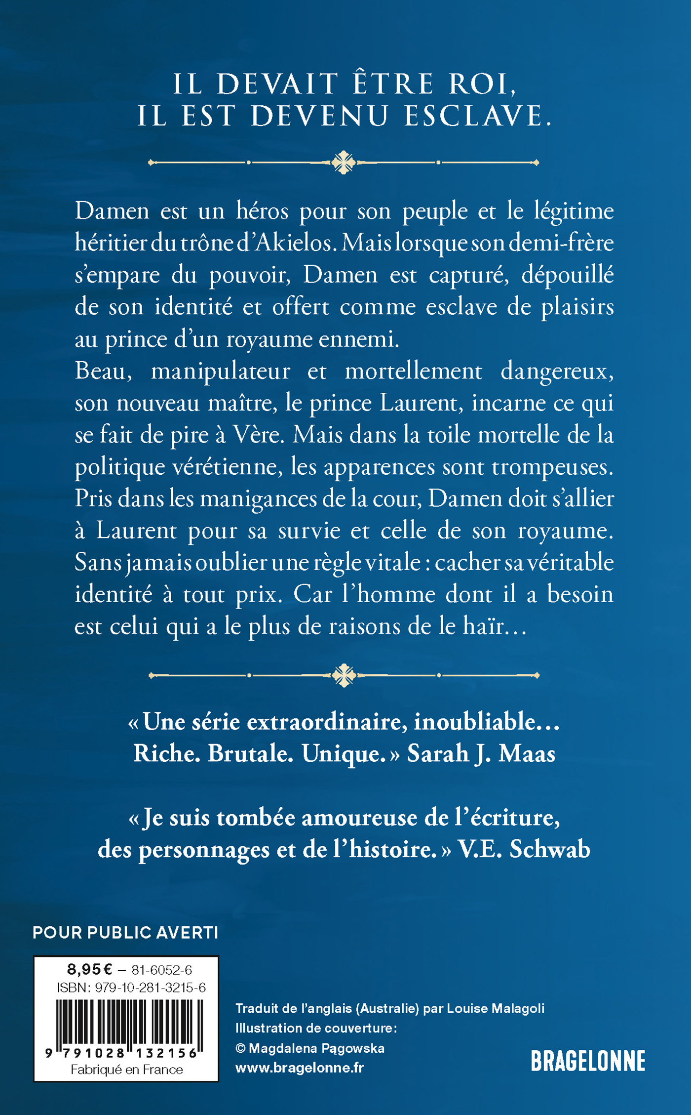 Prince captif, T1 : L'Esclave - C.S. Pacat - BRAGELONNE