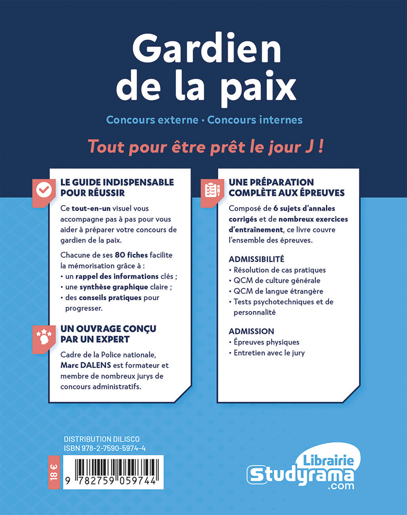 Gardien de la paix – Tout-en-un visuel 2026-2027 (Concours externe – Concours internes) - Marc Dalens - STUDYRAMA